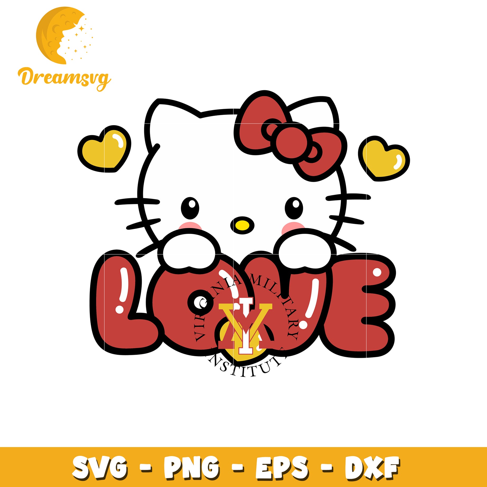 Hello Kitty Love SVG Design for Cute Crafts