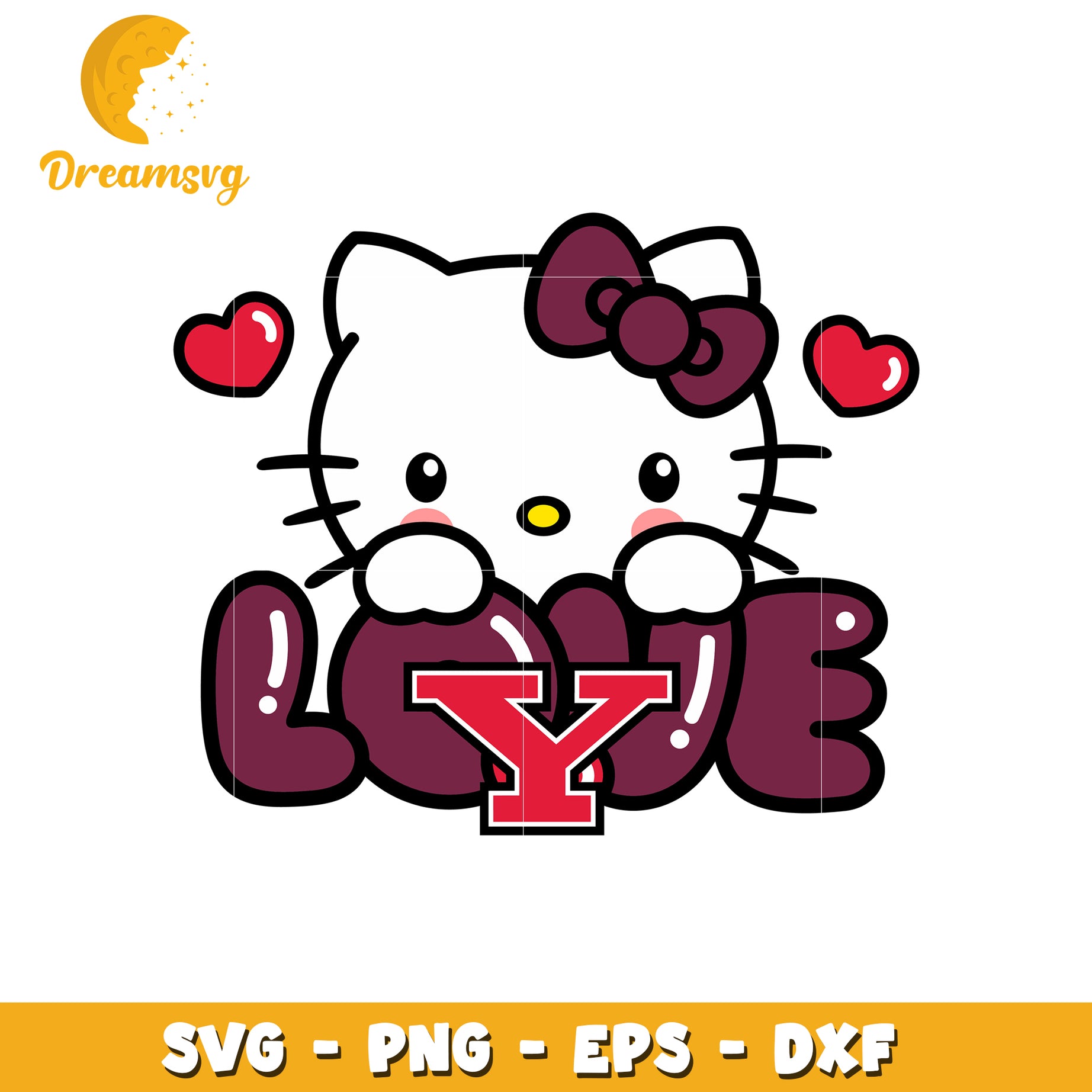 Hello Kitty Love SVG Design for Cute Projects
