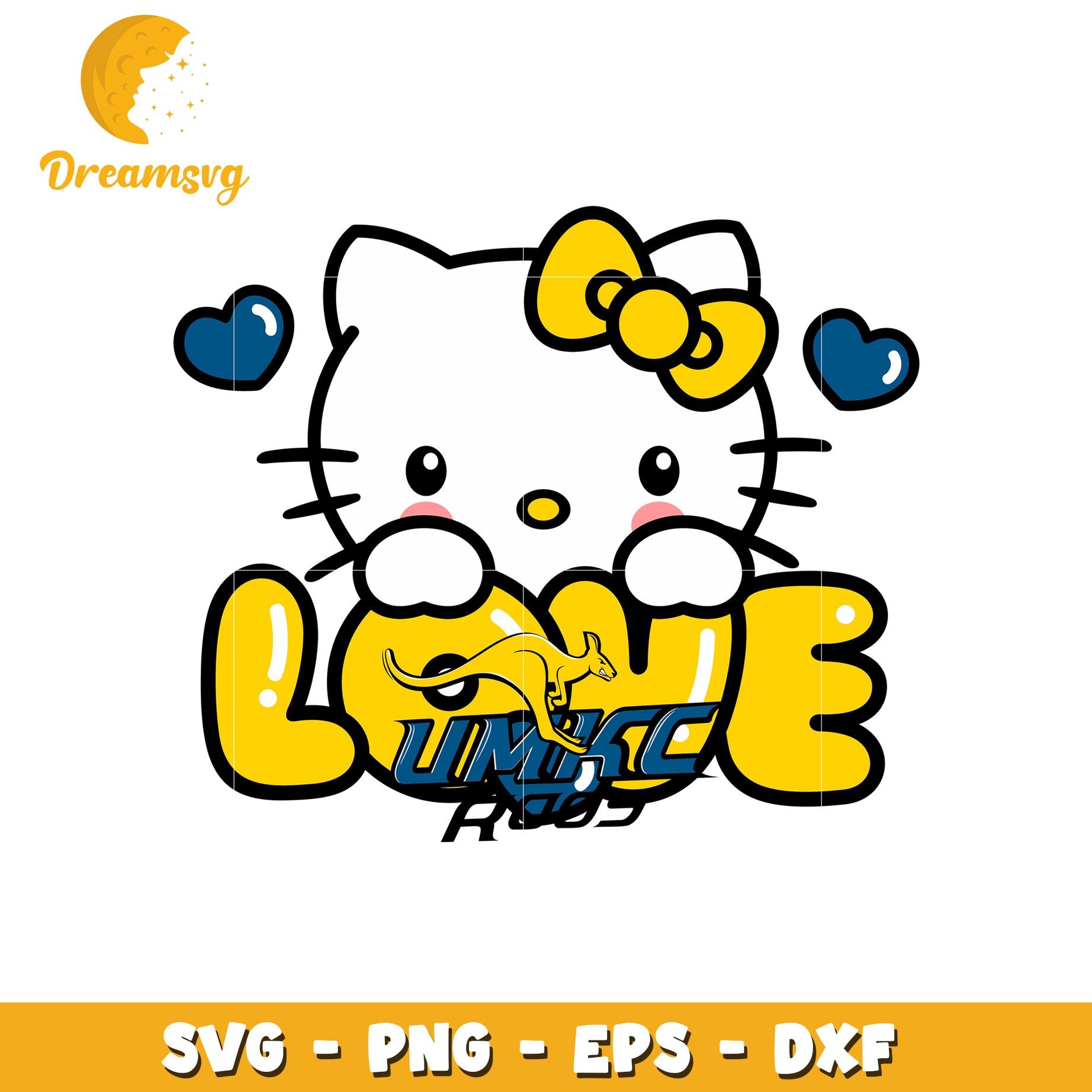 Hello Kitty Love SVG Design for UMKC Fans
