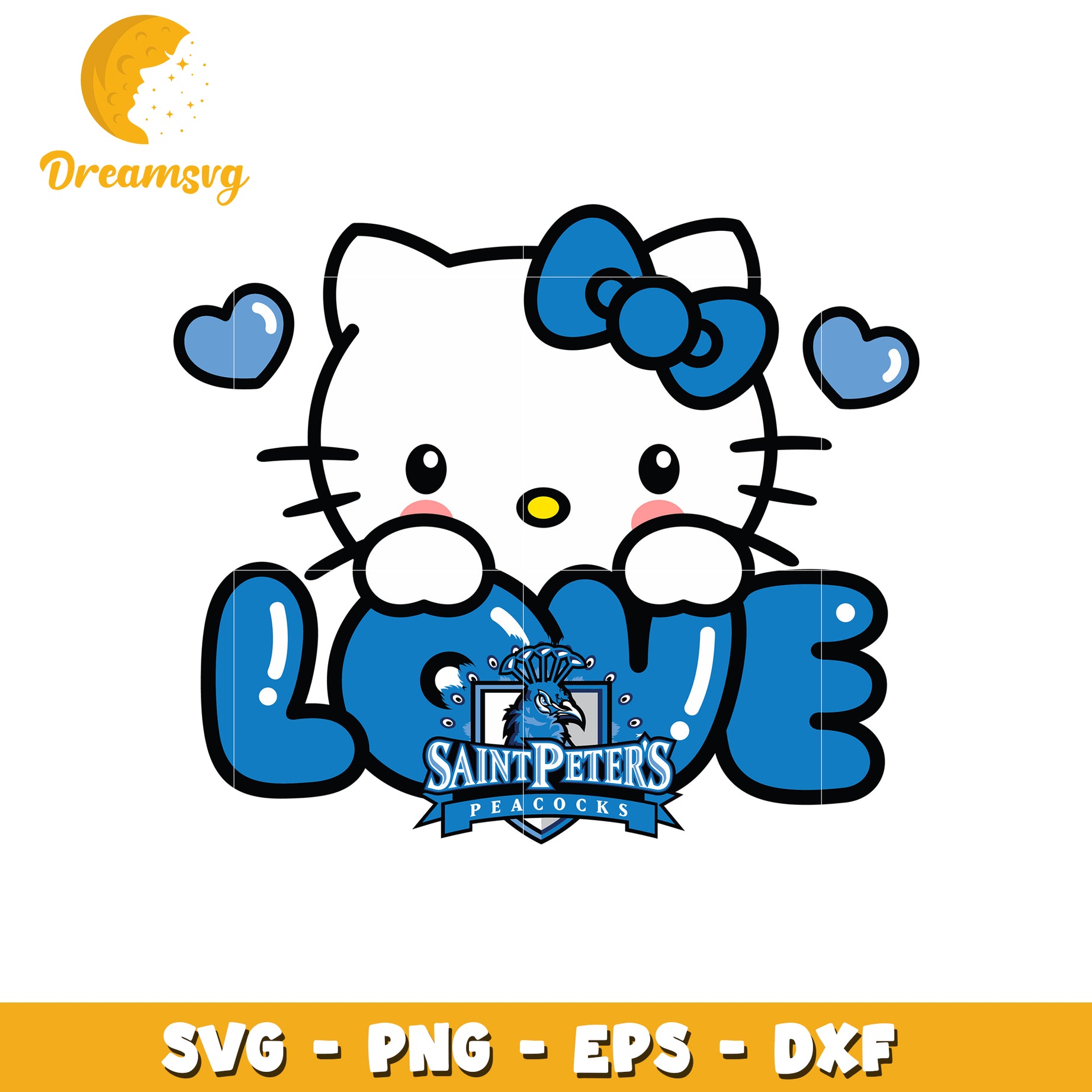 Hello Kitty Love SVG Saint Peters Peacocks