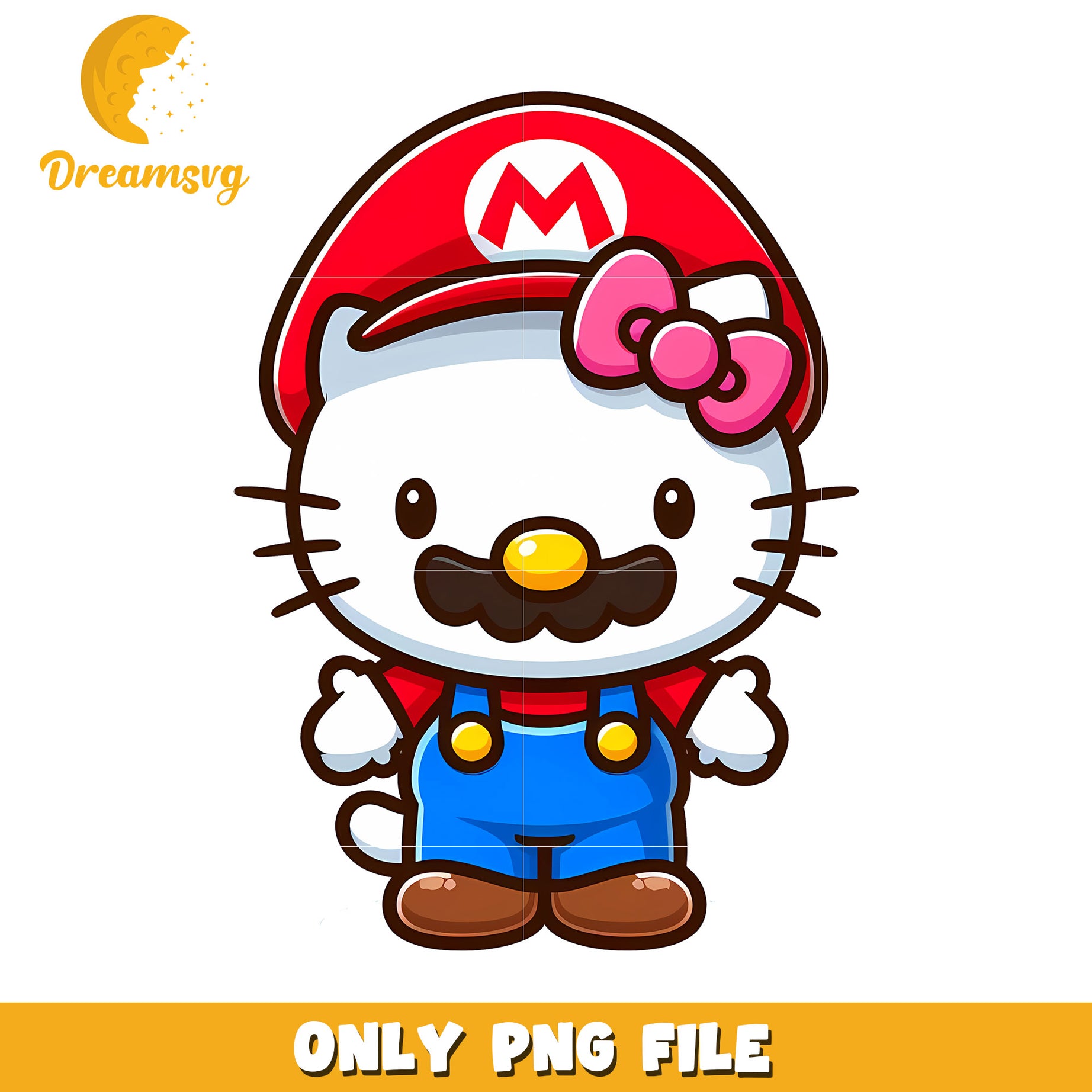 Hello Kitty Mario PNG Costume Design