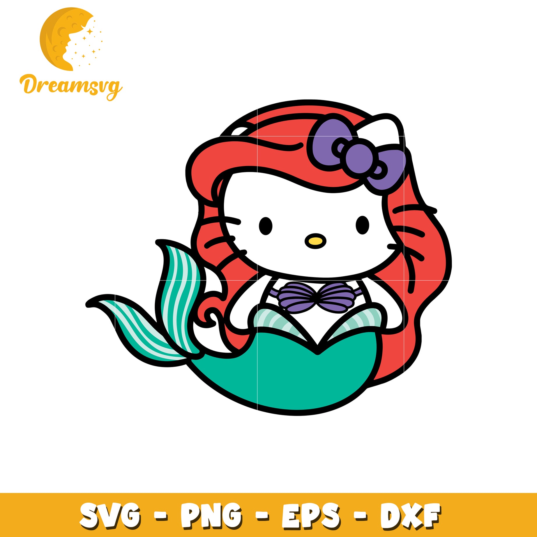 Hello Kitty Mermaid SVG Cut File