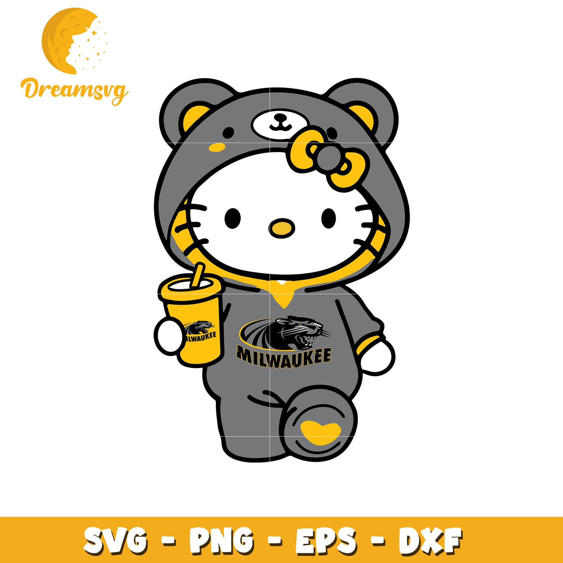 Hello Kitty Milwaukee Panthers SVG