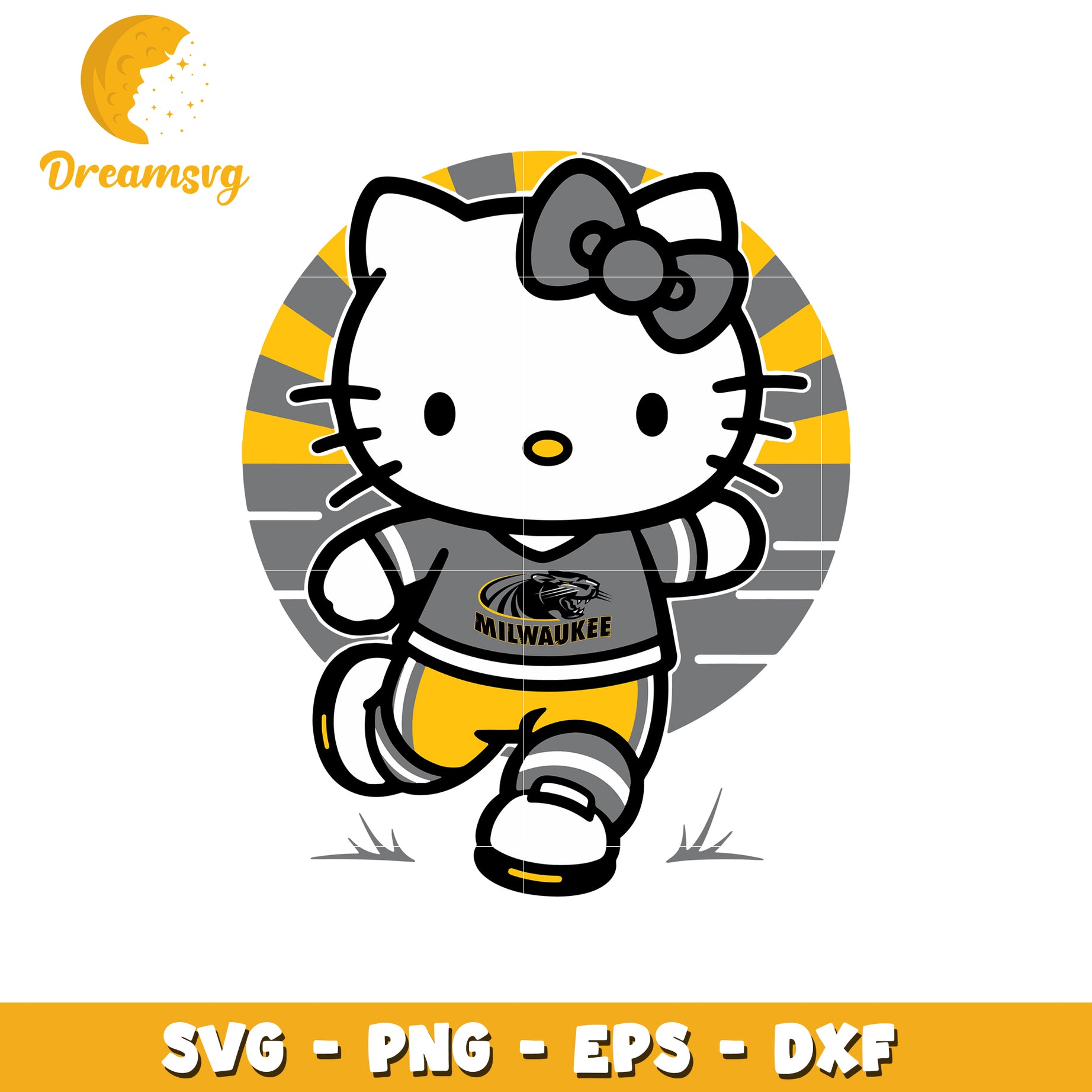 Hello Kitty Milwaukee Panthers SVG Design File