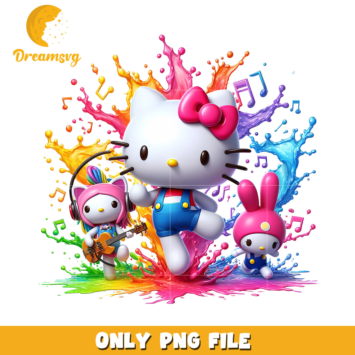 Hello Kitty Music PNG Download – DreamSVG Store