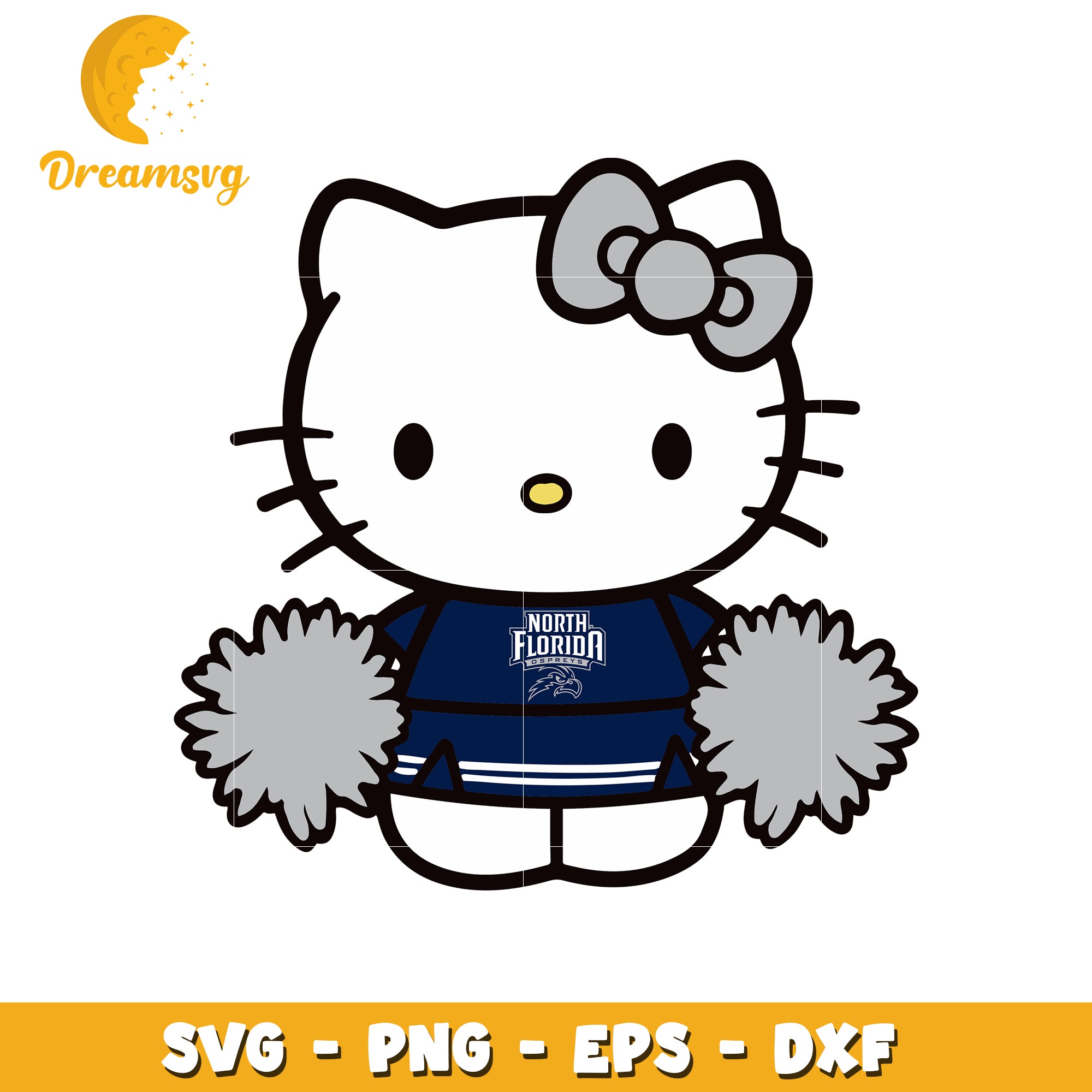 Hello Kitty North Florida Cheerleader SVG Design