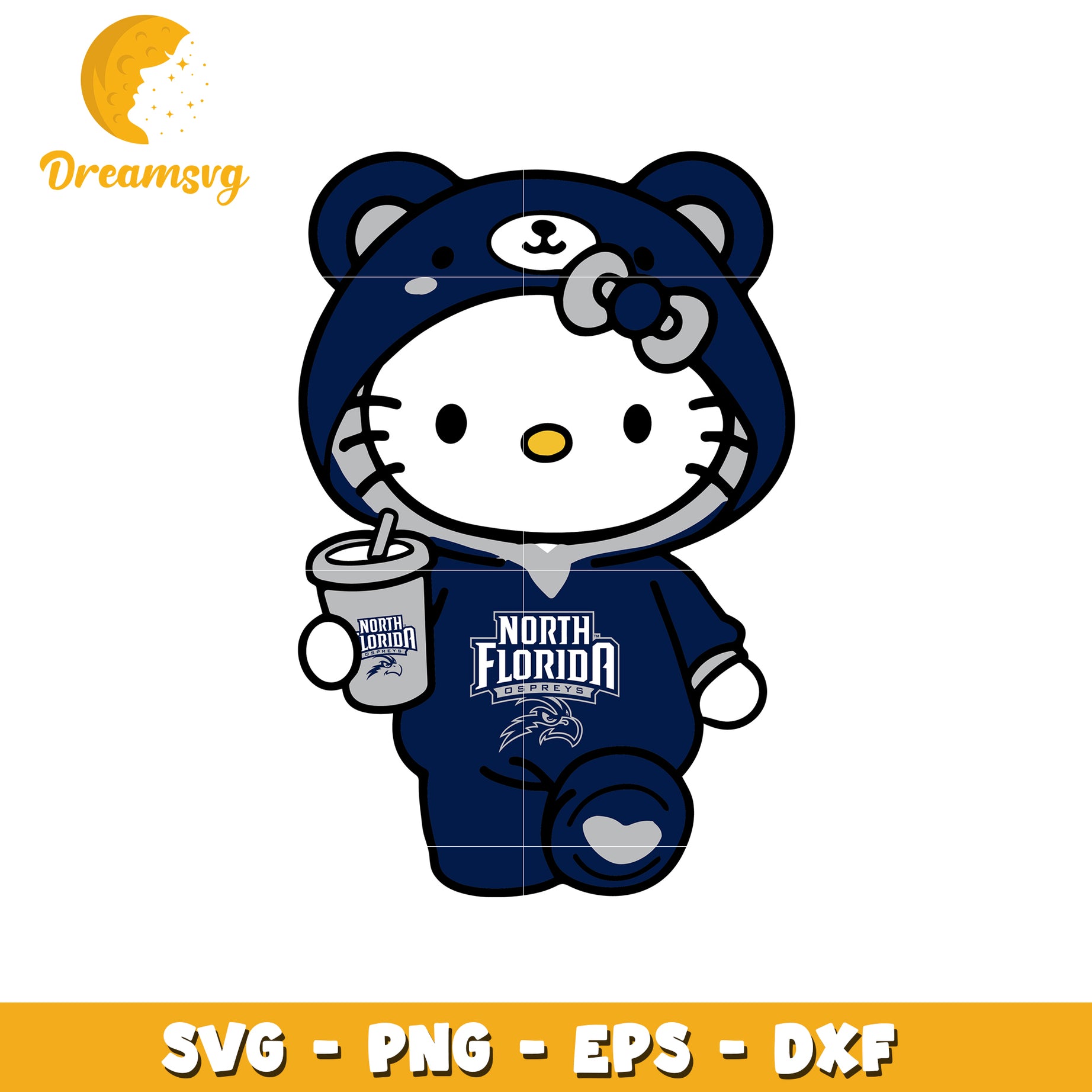 Hello Kitty North Florida Osprey SVG