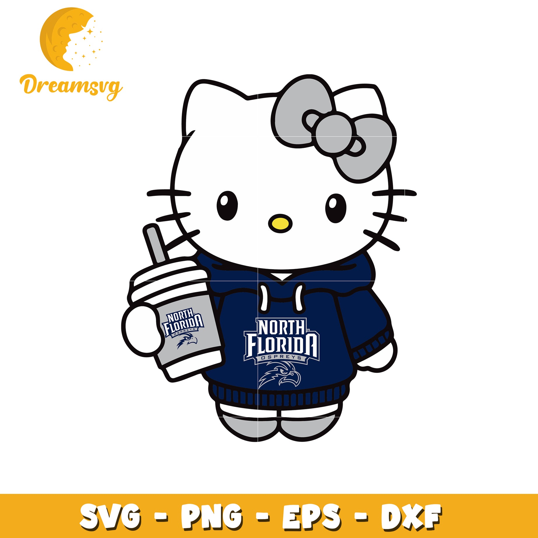 Hello Kitty North Florida Ospreys SVG Design File