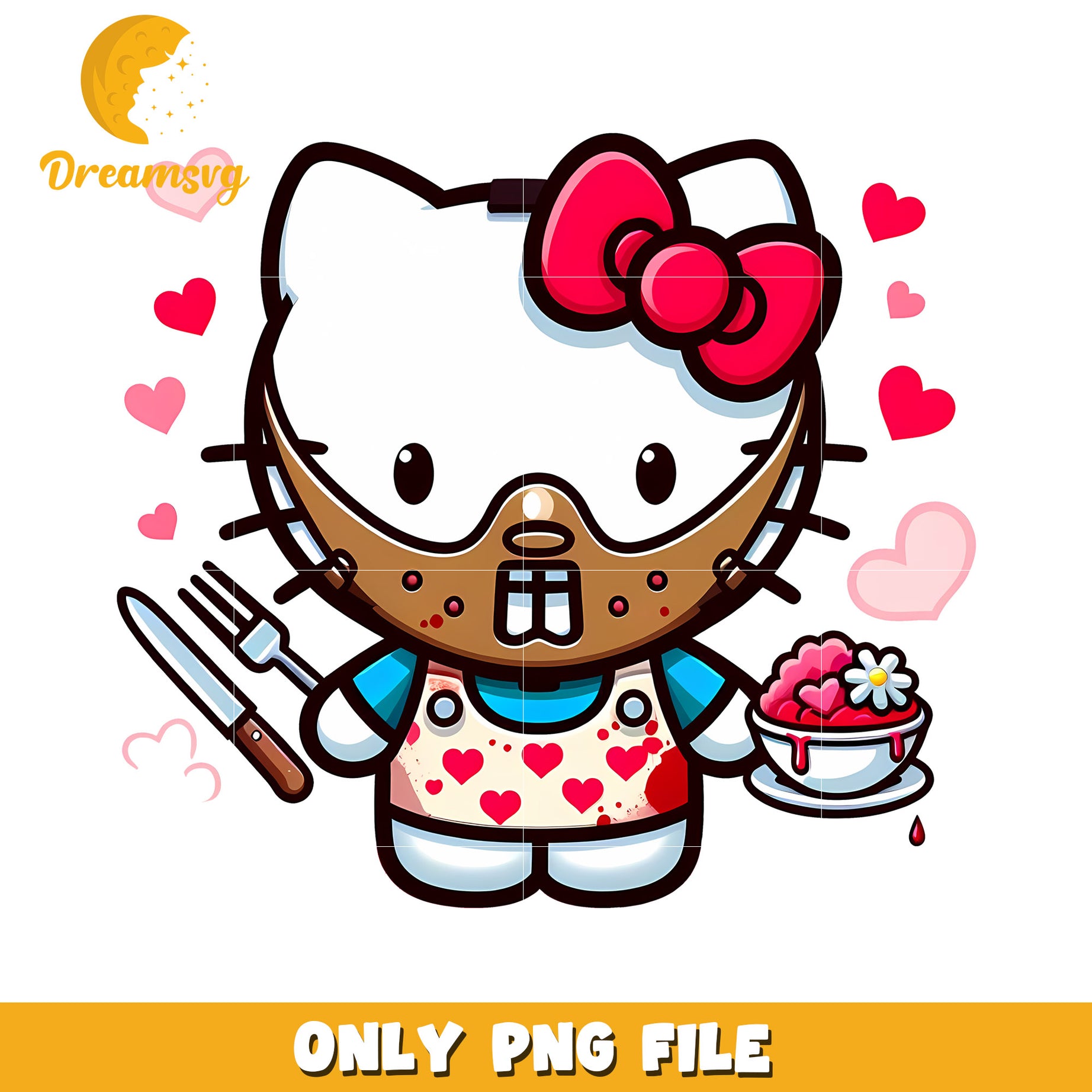 Hello Kitty PNG Bloody Cute Design