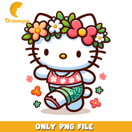 Hello Kitty PNG Flower Crown Outfit