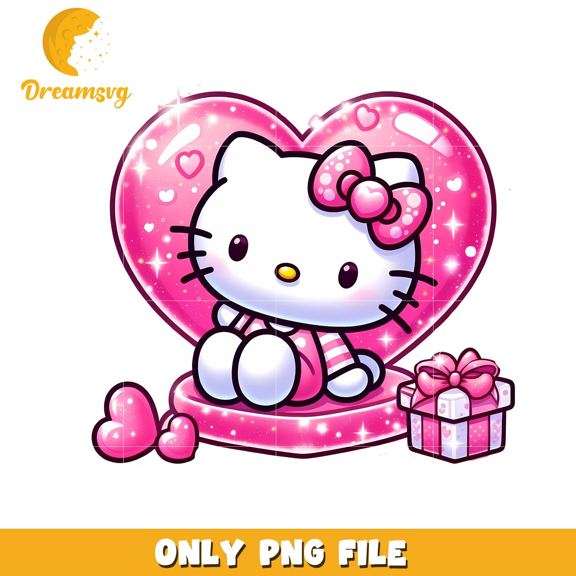 Hello Kitty PNG Heart Throne Gift