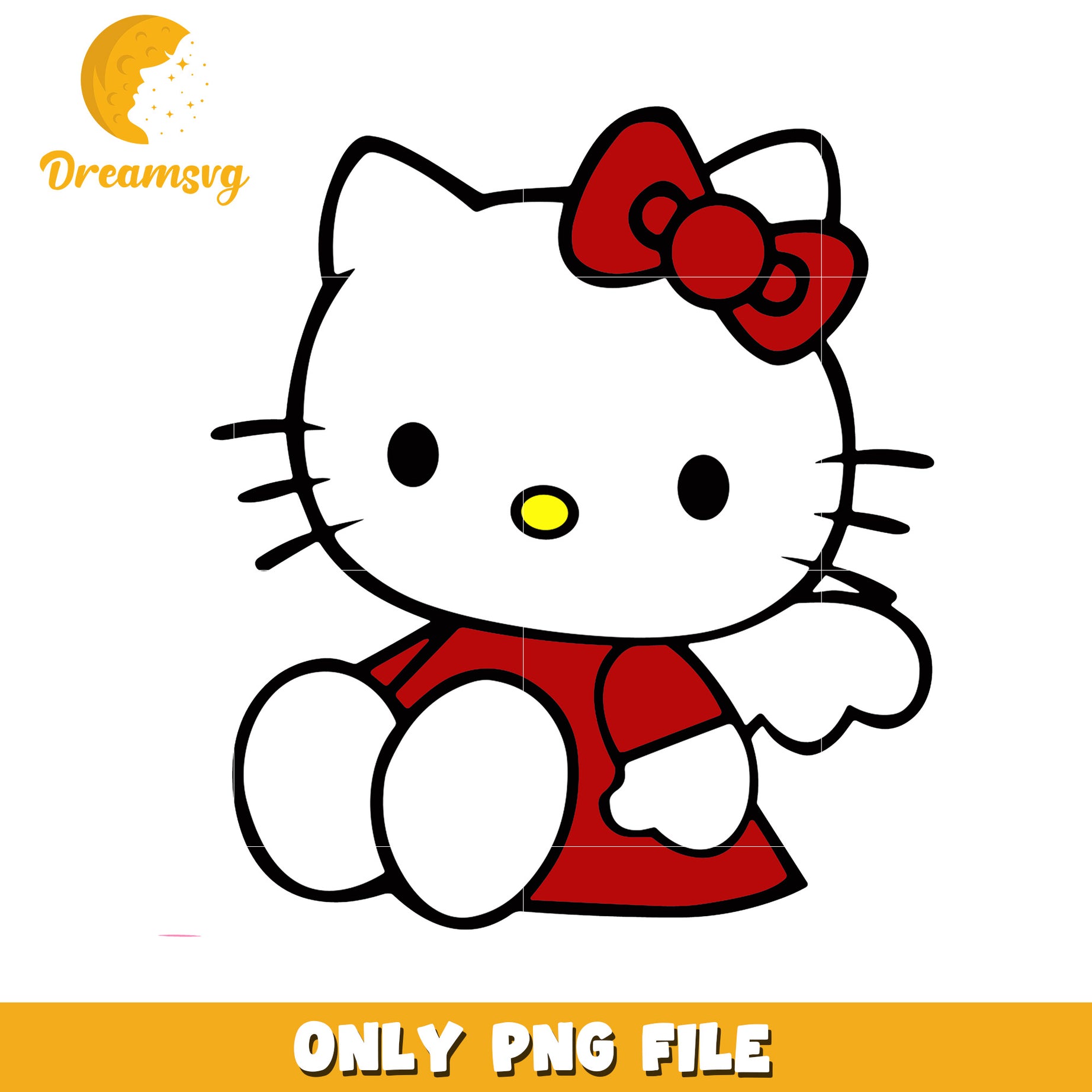 Hello Kitty PNG Red Dress