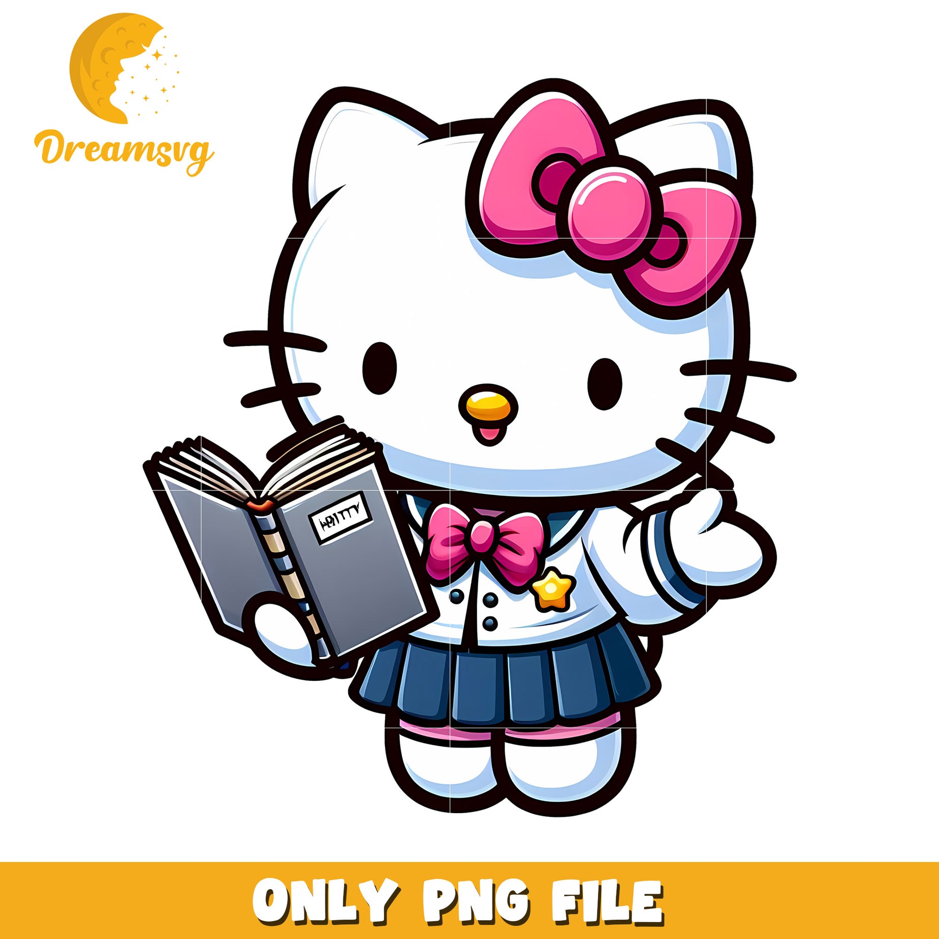 Hello Kitty PNG Schoolgirl Design
