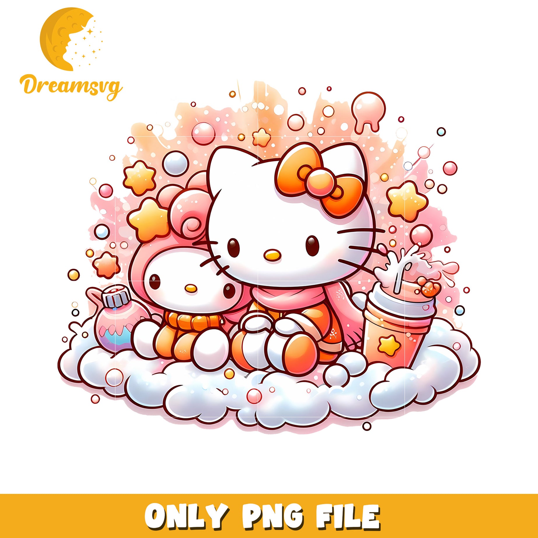 Hello Kitty PNG Winter Drink Cute Cartoon
