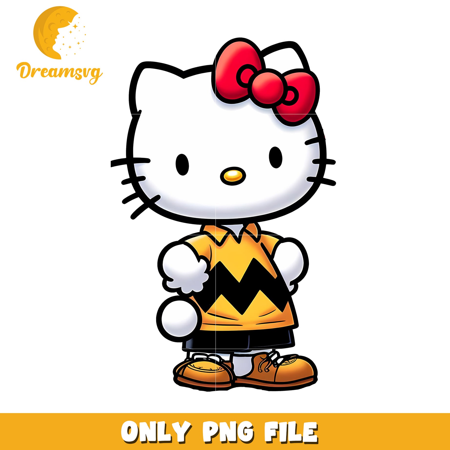 Hello Kitty Peanuts PNG Cartoon Image