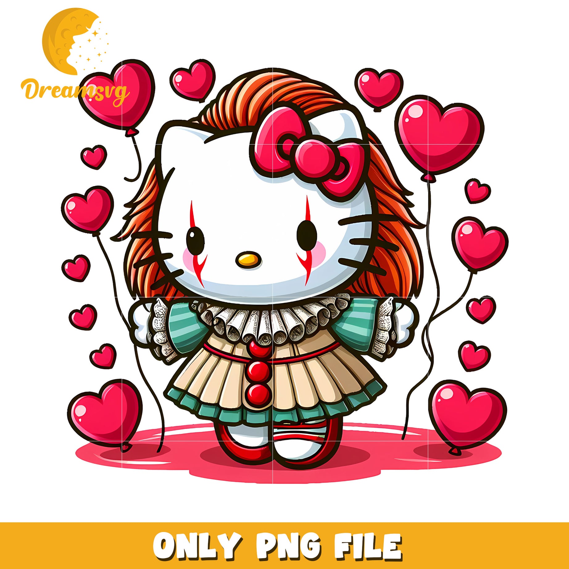 Hello Kitty Pennywise PNG Image