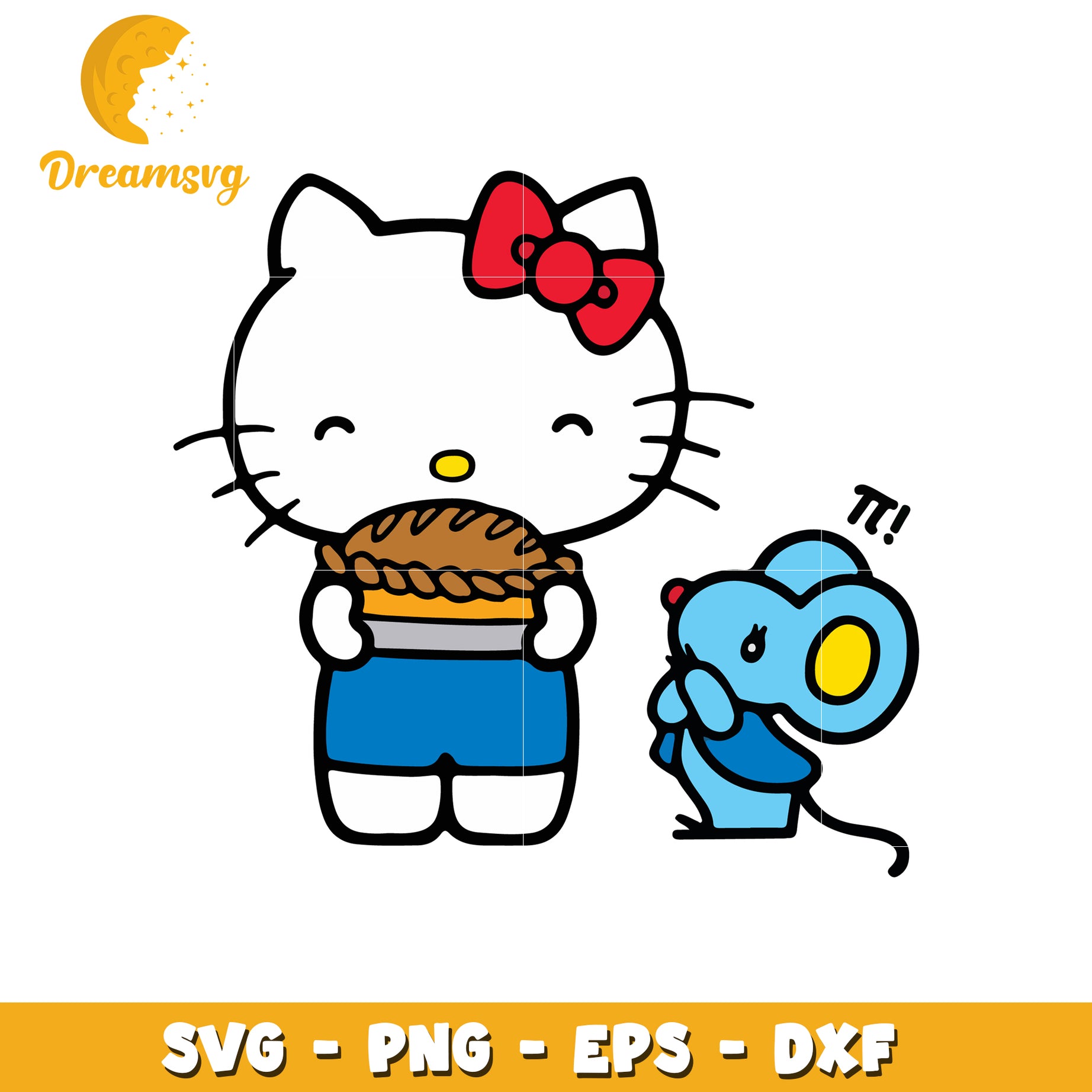 Hello Kitty Pie SVG Cut File