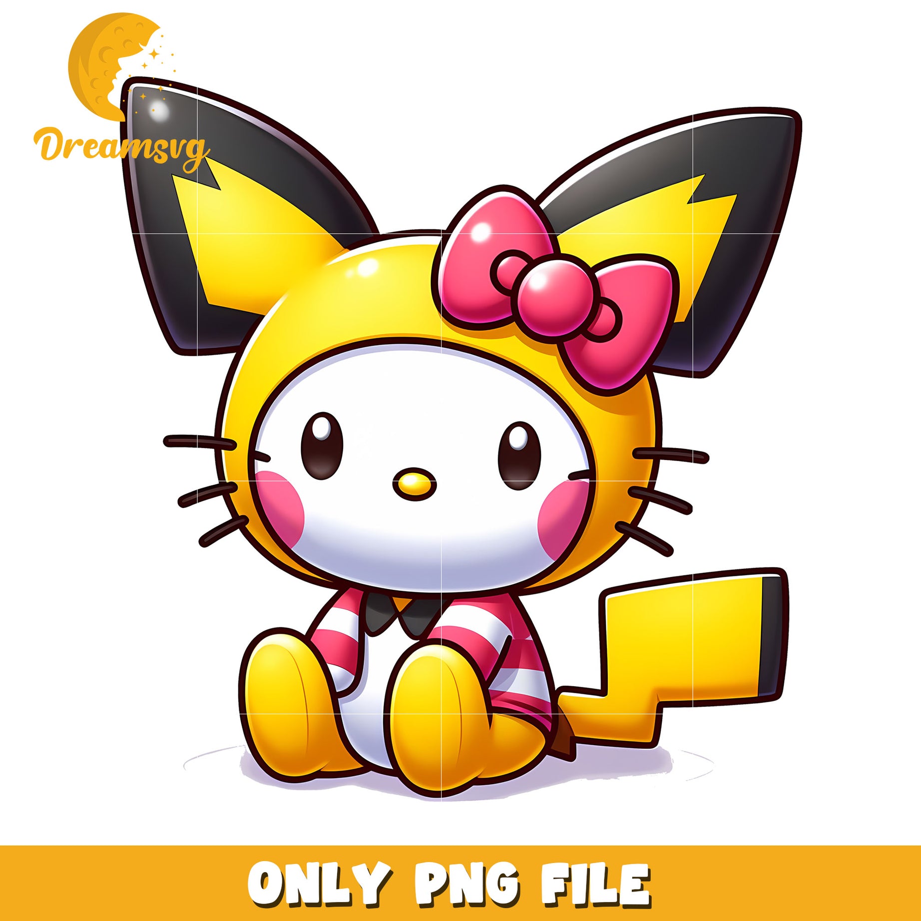 Hello Kitty Pikachu PNG Cute Cartoon