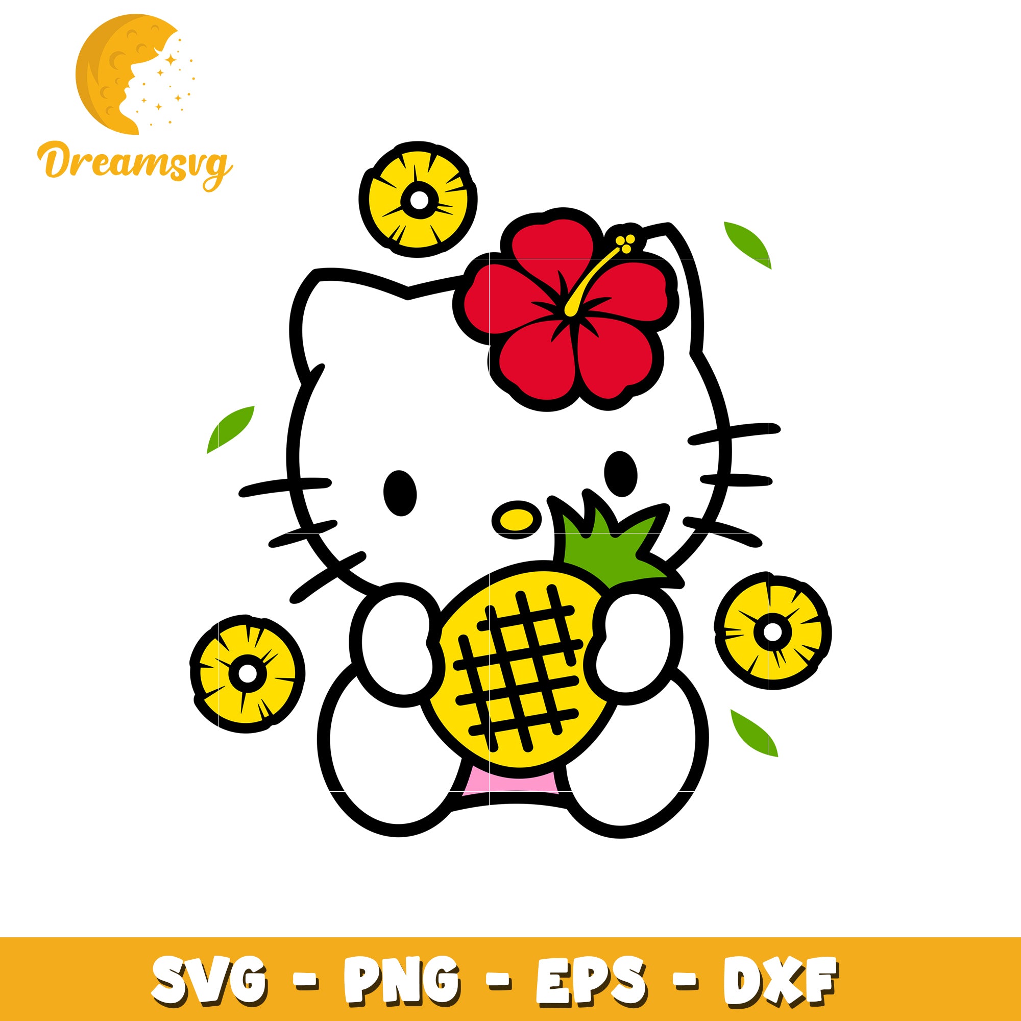 Hello Kitty Pineapple SVG Cut File