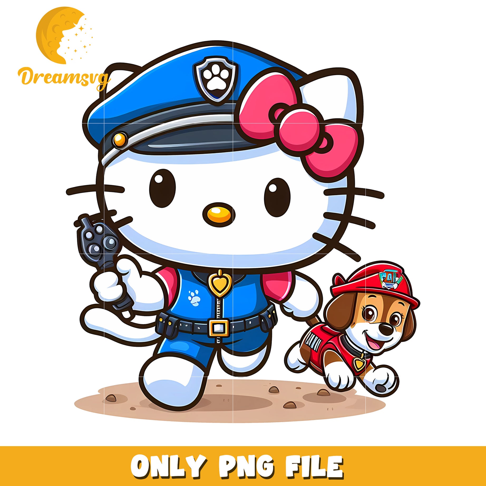 Hello Kitty Police Officer PNG – DreamSVG Store