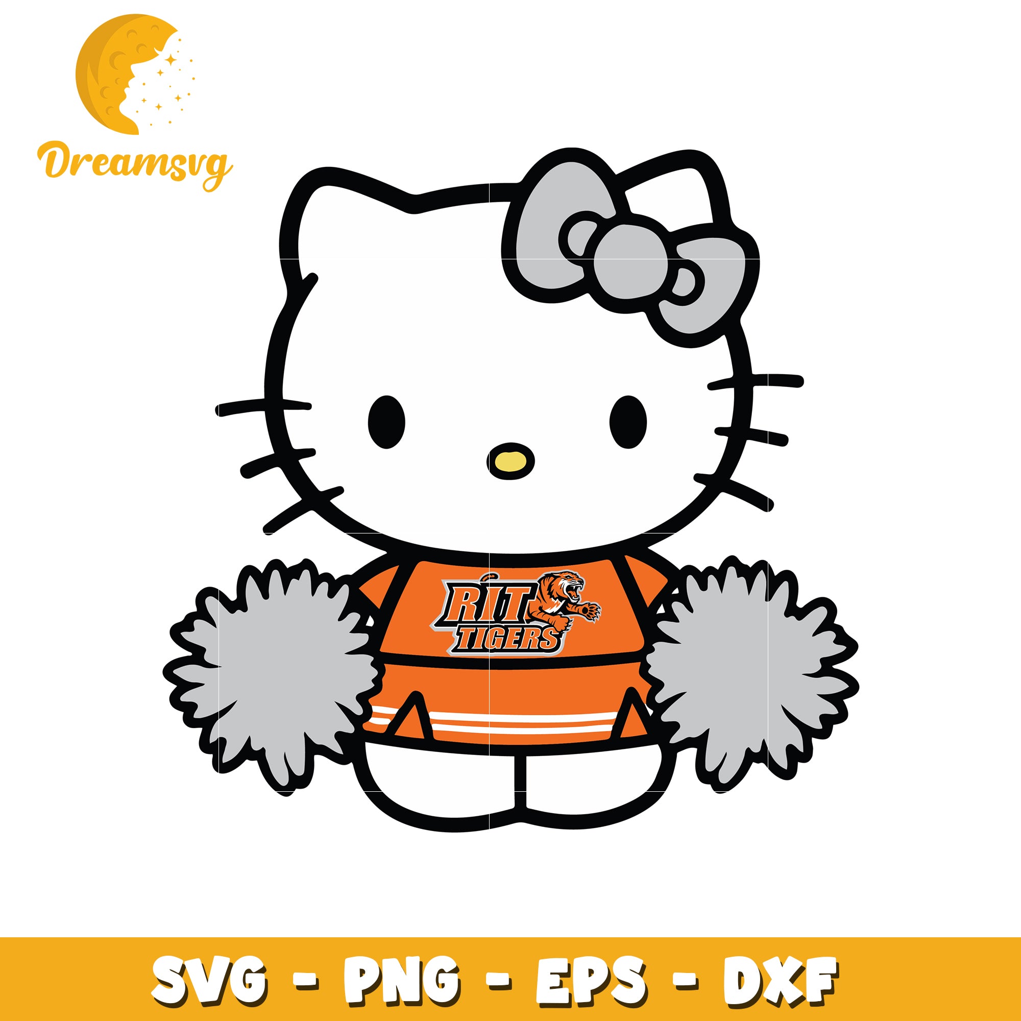 Hello Kitty RIT Tigers SVG