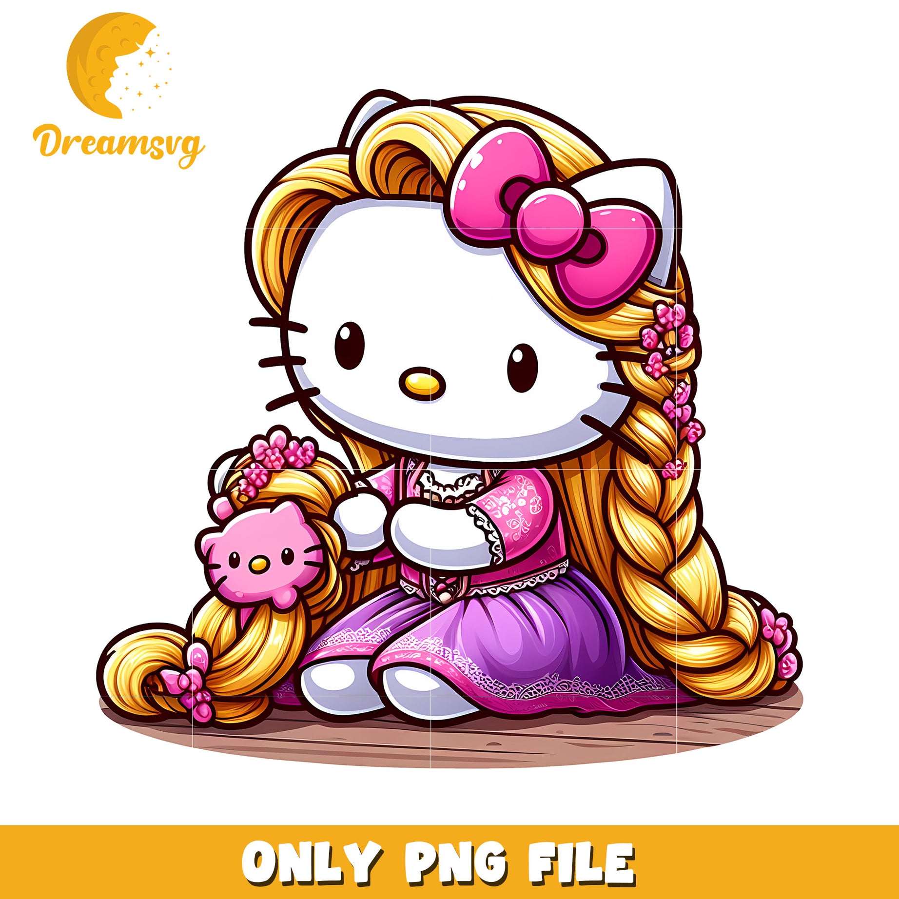 Hello Kitty Rapunzel PNG Image