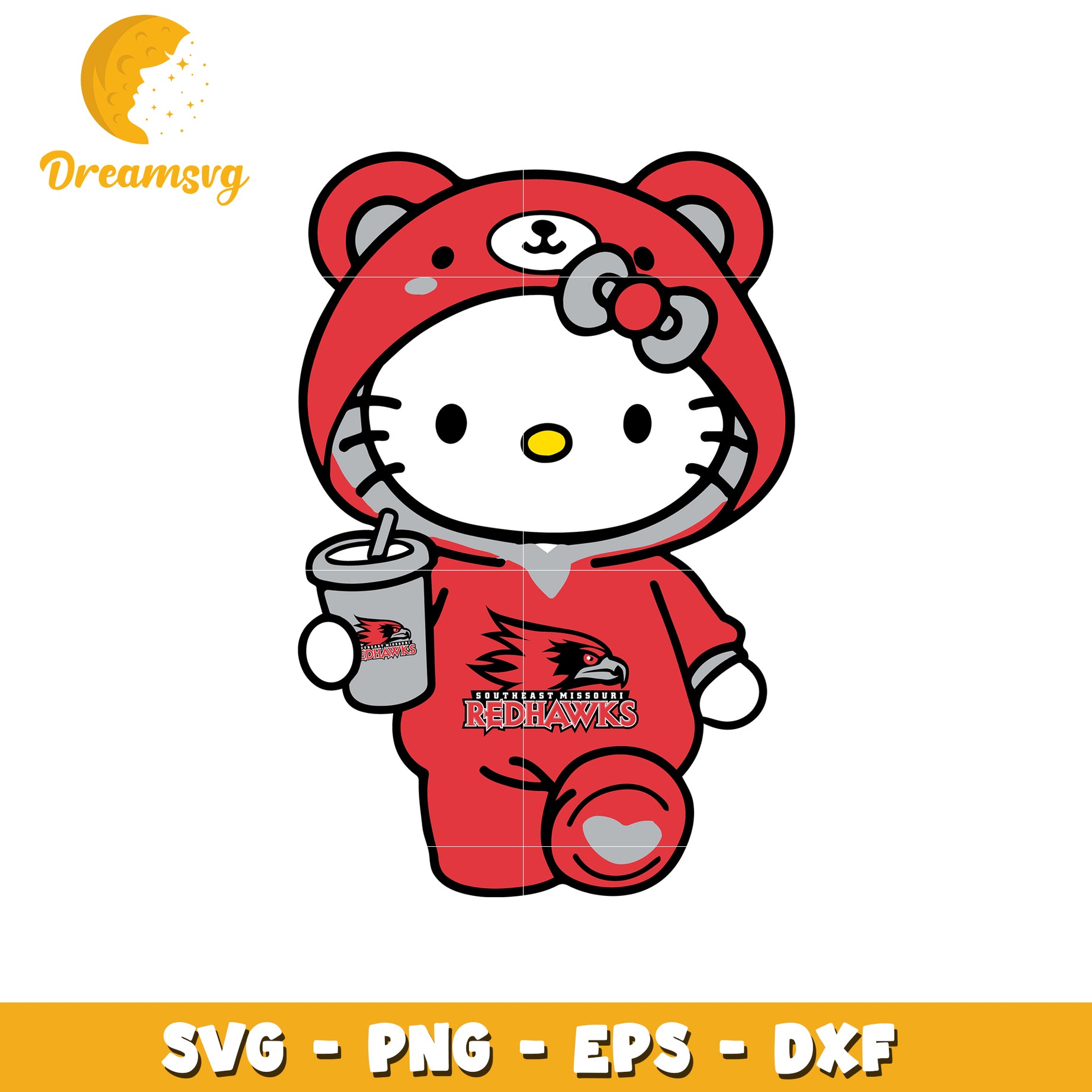 Hello Kitty Redhawks SVG Design