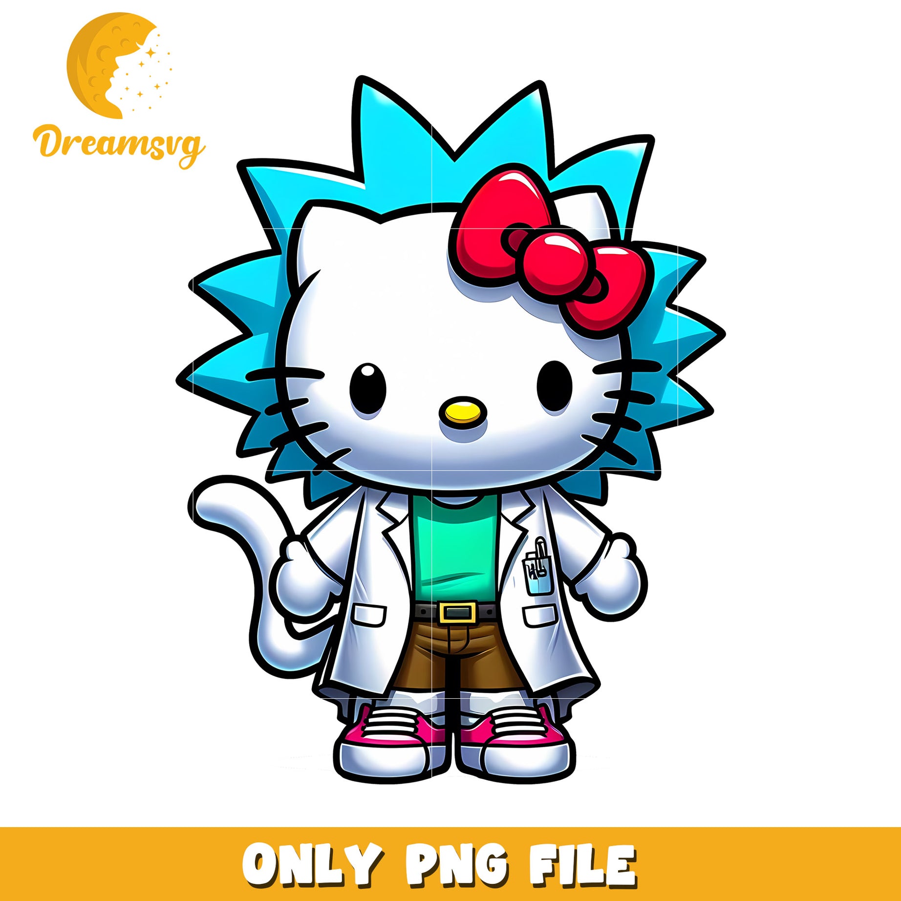 Hello Kitty Rick Sanchez PNG
