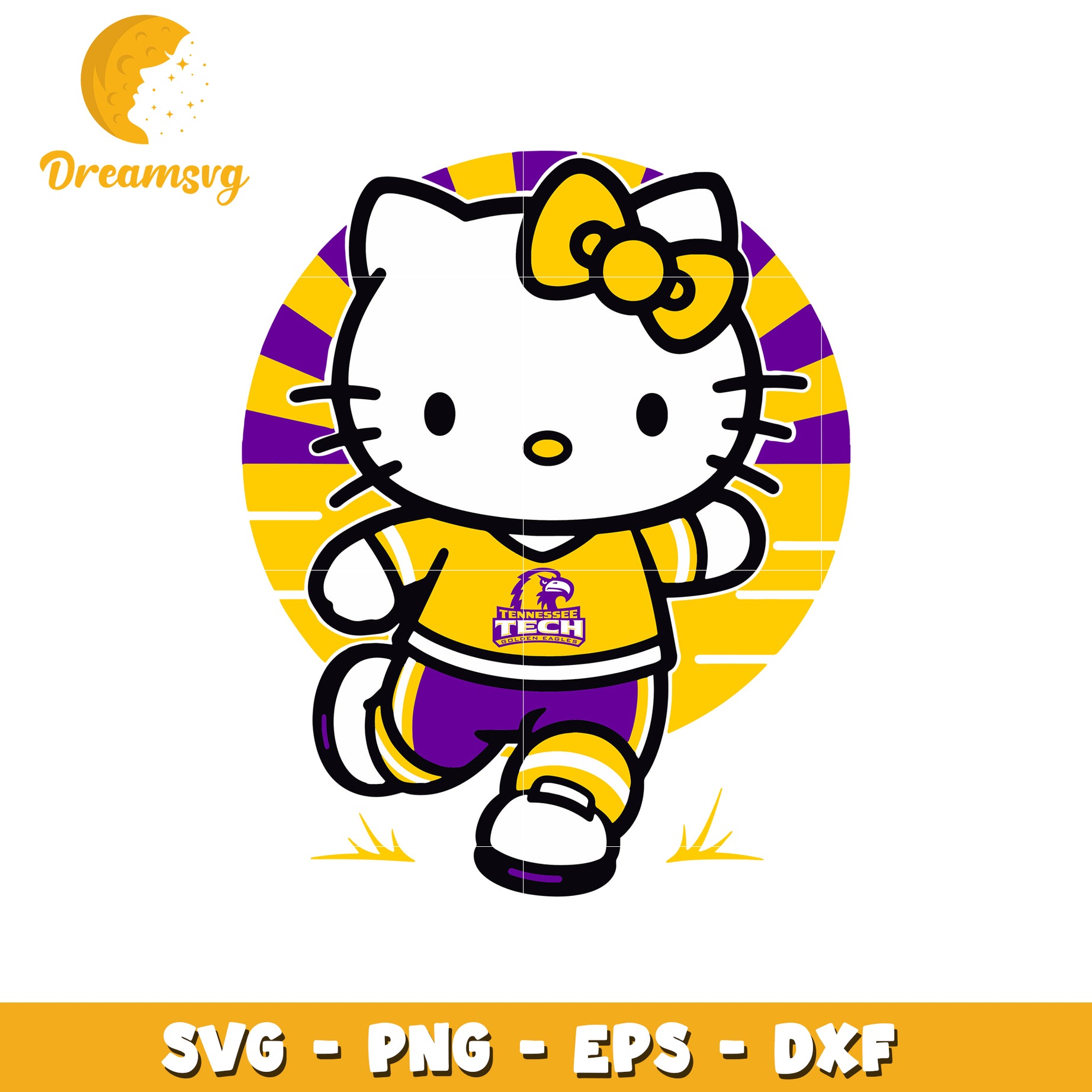 Hello Kitty Running SVG Design for Fans and Crafters
