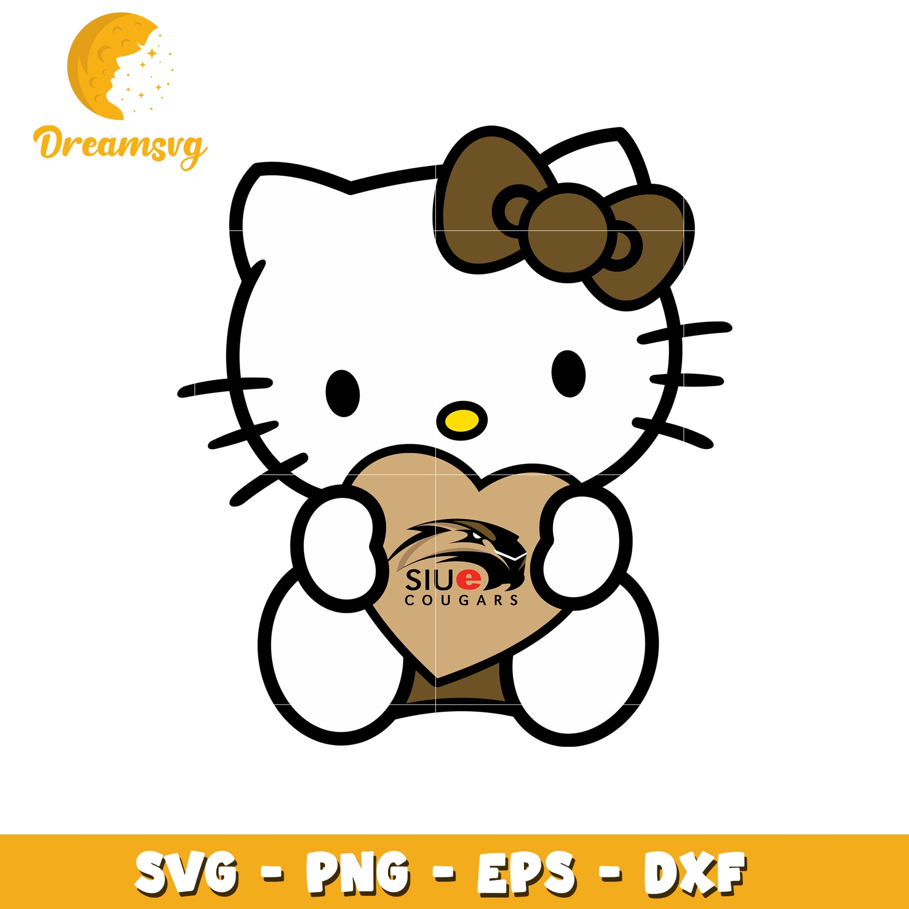 Hello Kitty SIUE Cougars SVG