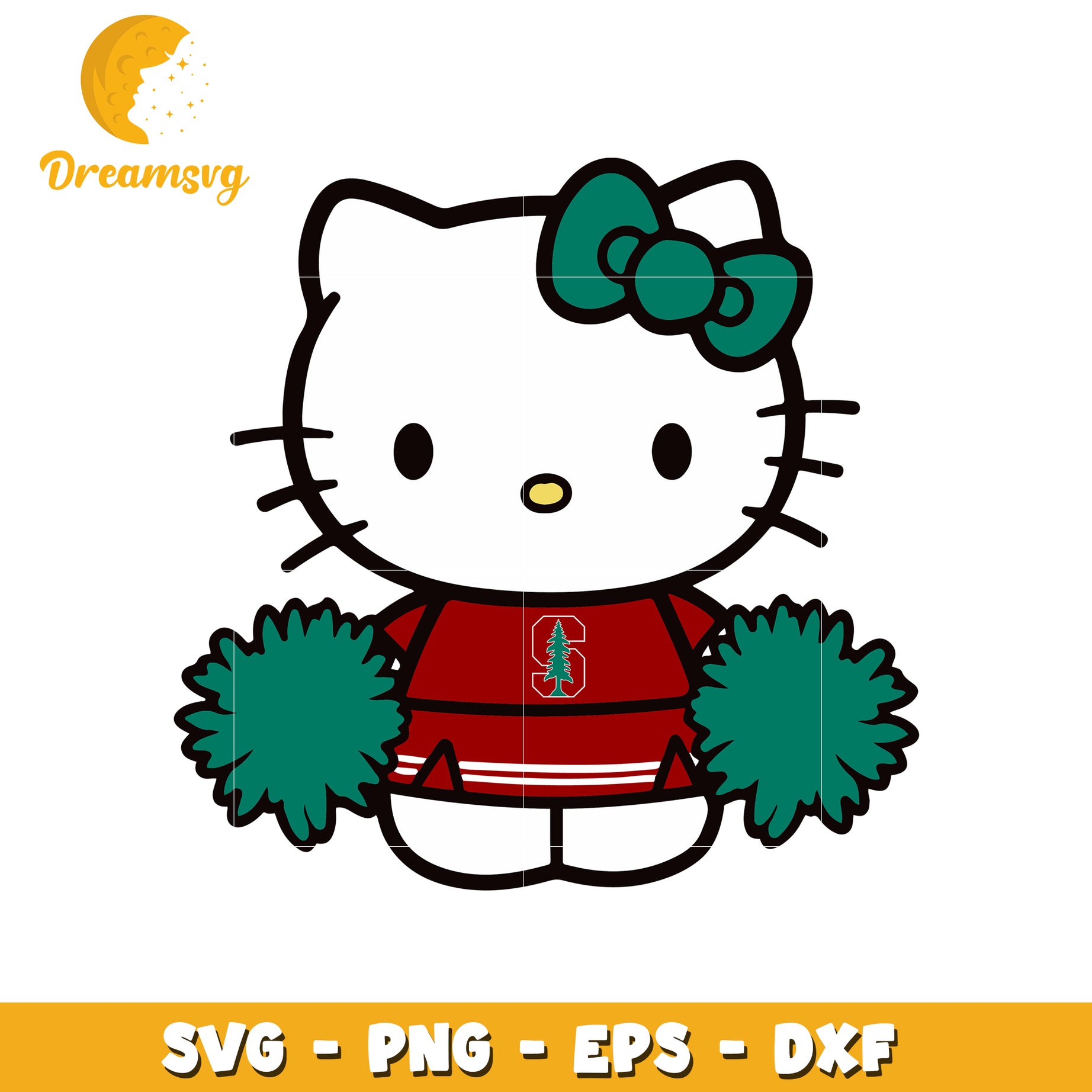 Hello Kitty SVG Cheerleader Design