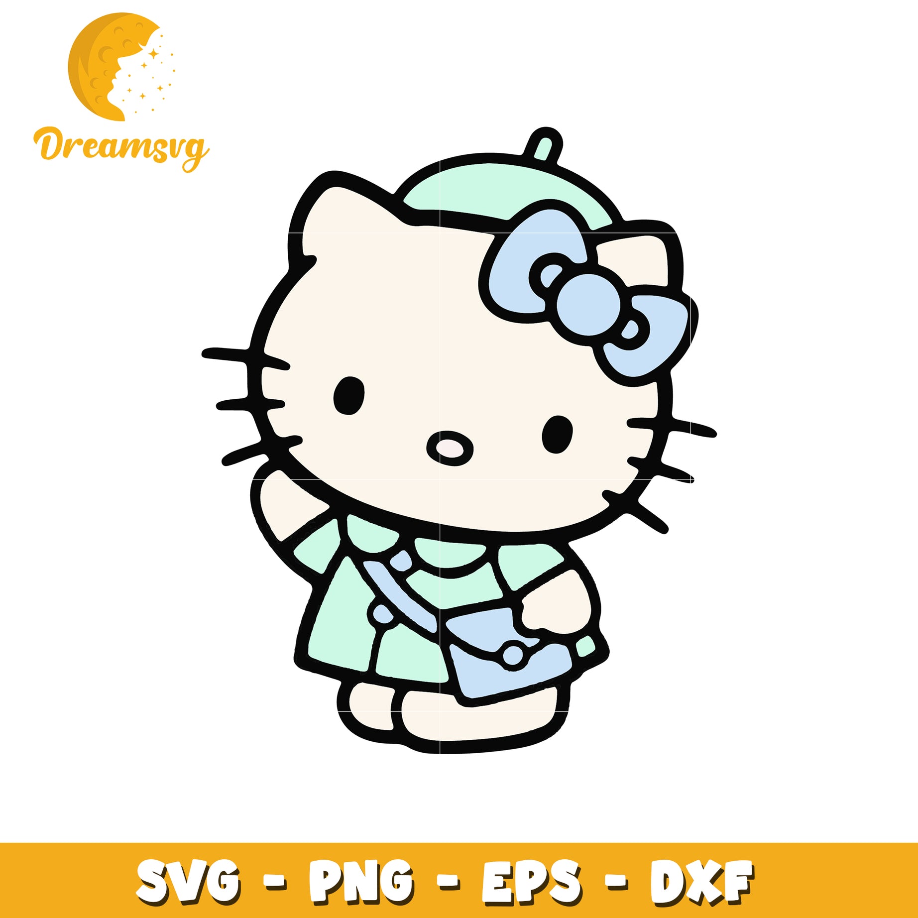 Hello Kitty SVG Cut File PNG EPS DXF