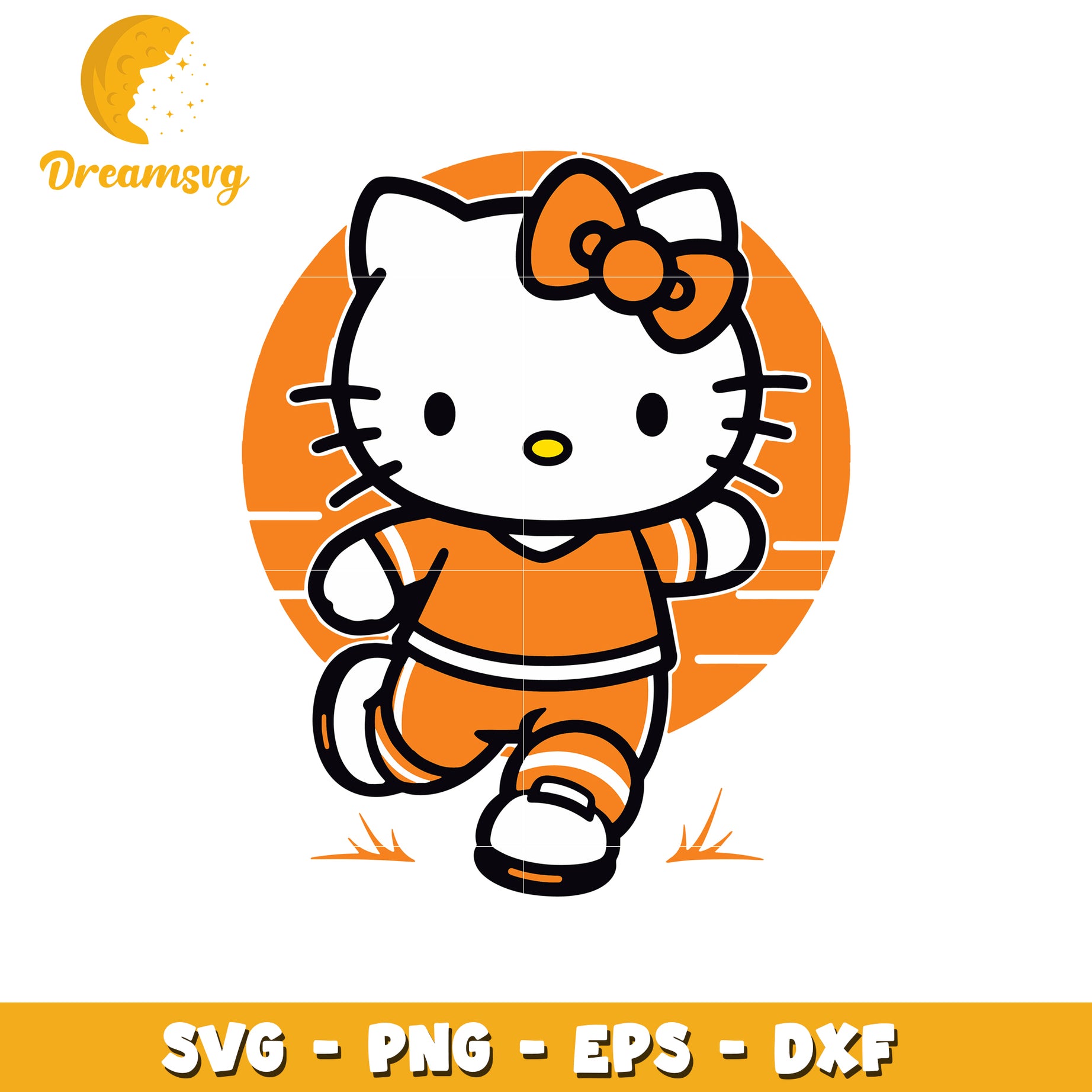 Hello Kitty SVG Design Adorable Character Art Style