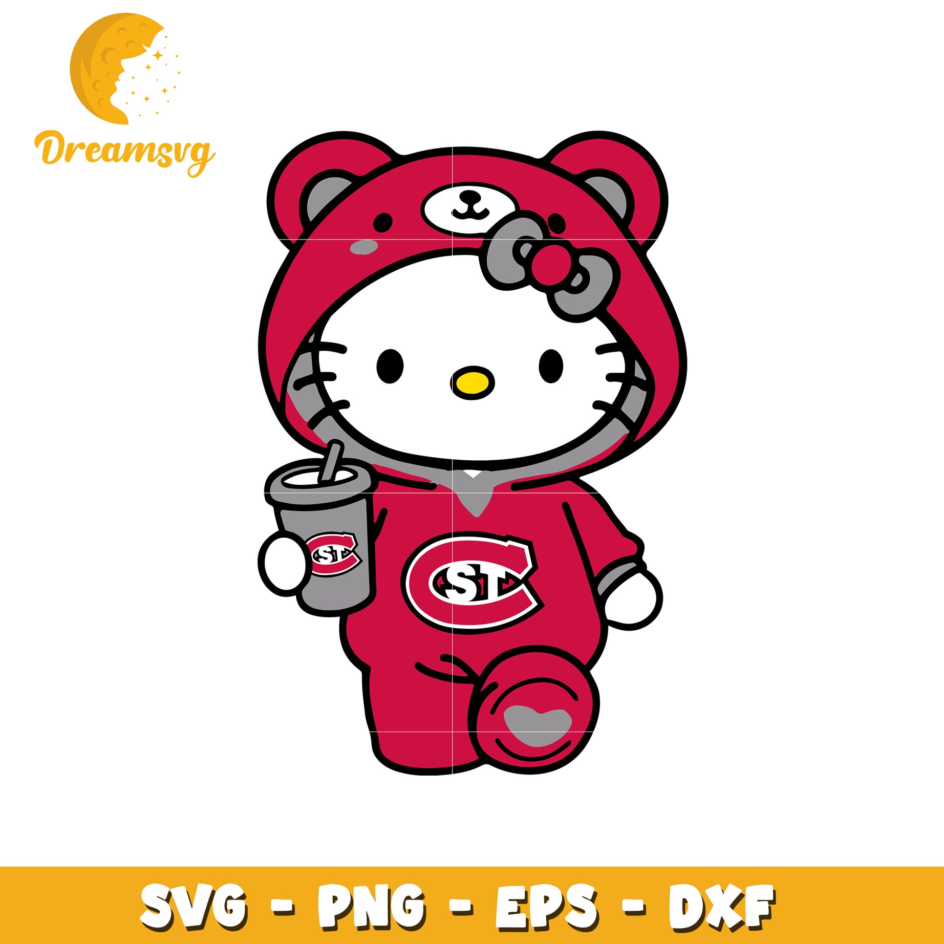 Hello Kitty SVG Design Adorable Sports Theme Art