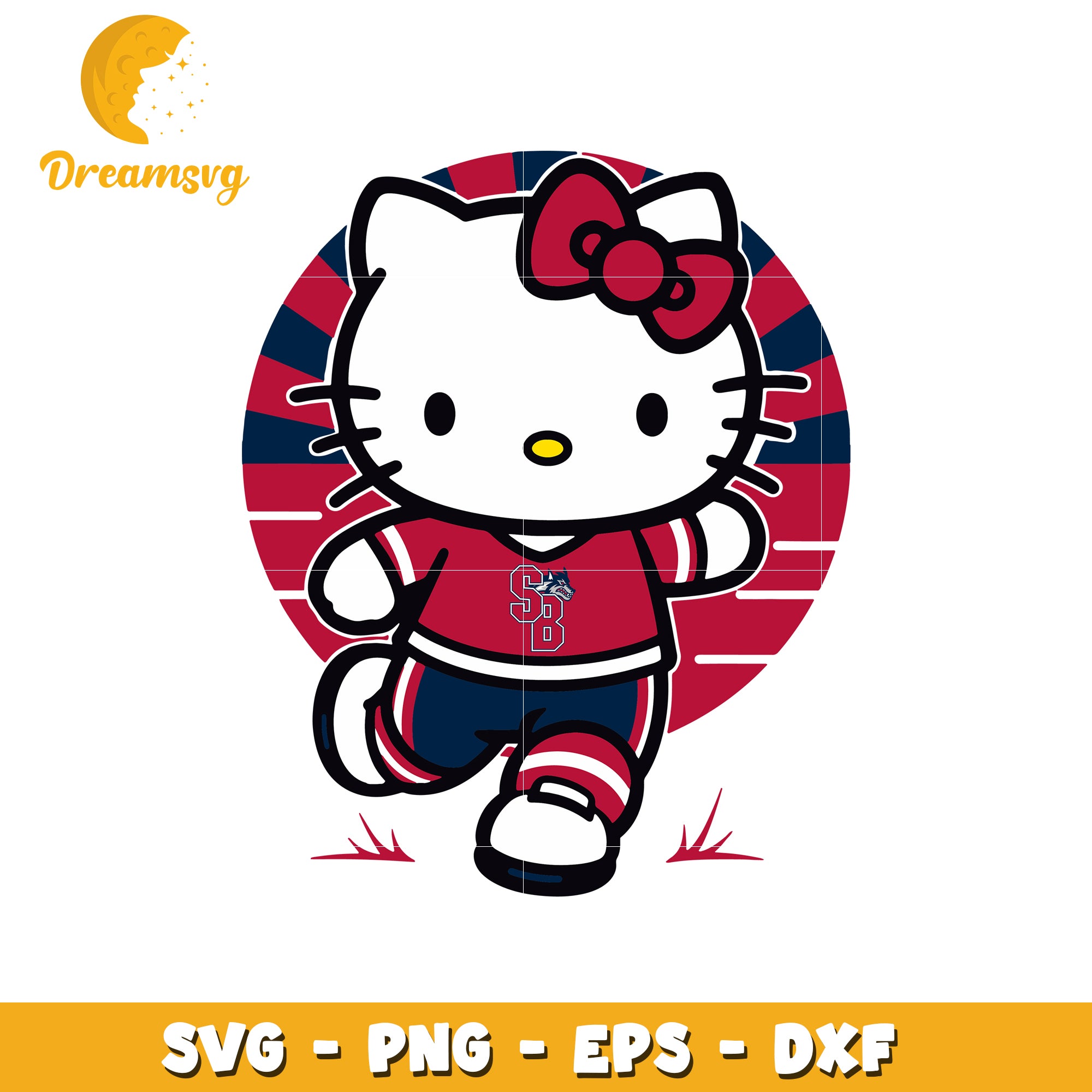 Hello Kitty SVG Design Cheerful Sports Theme Art