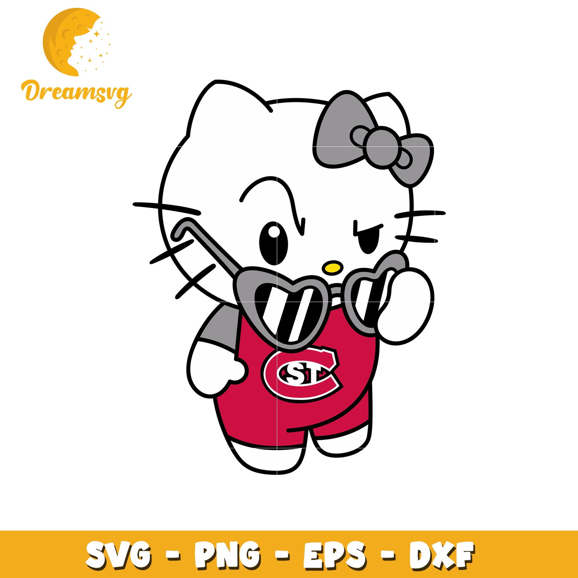 Hello Kitty SVG Design Cool Sunglasses