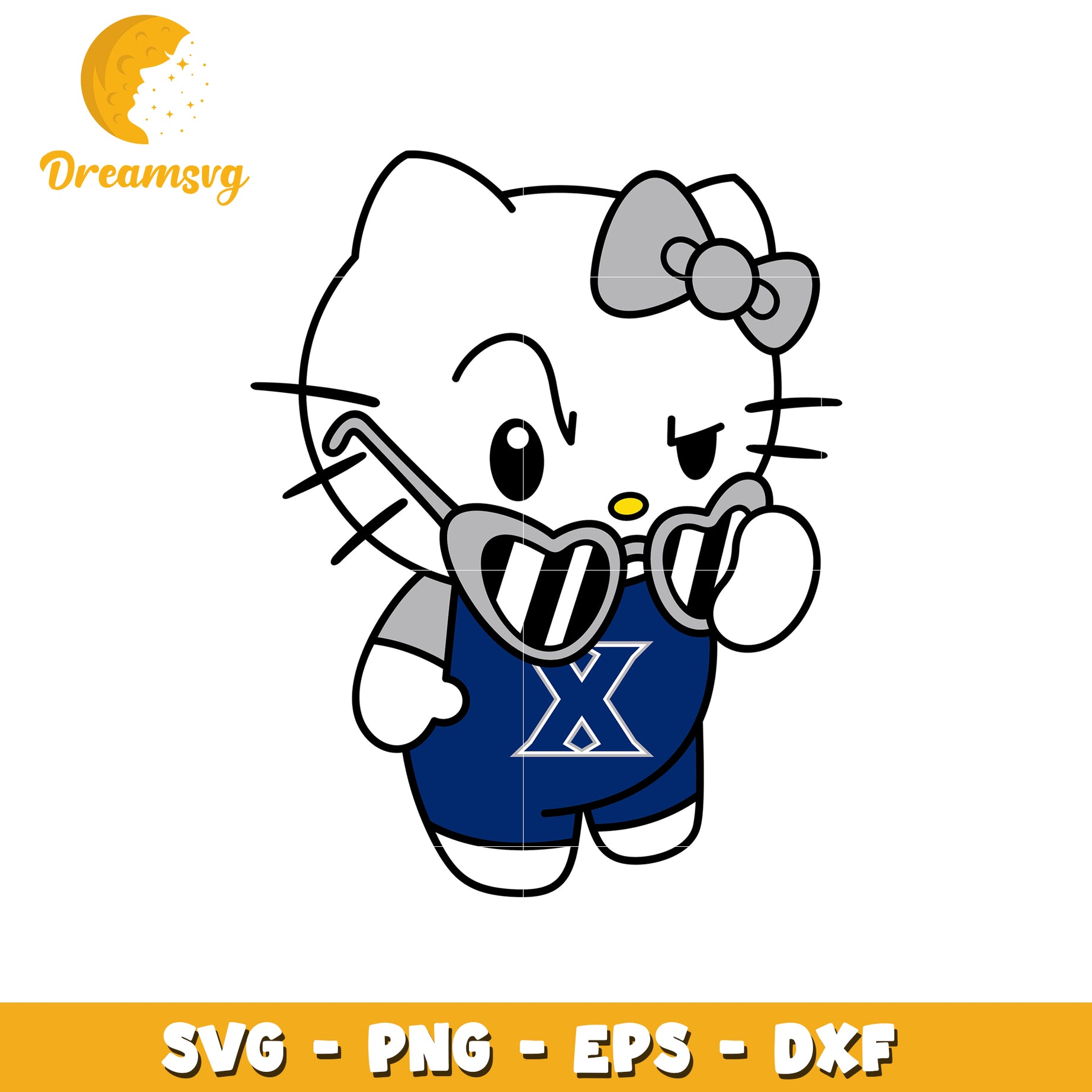 Hello Kitty SVG Design Cool Sunglasses Character