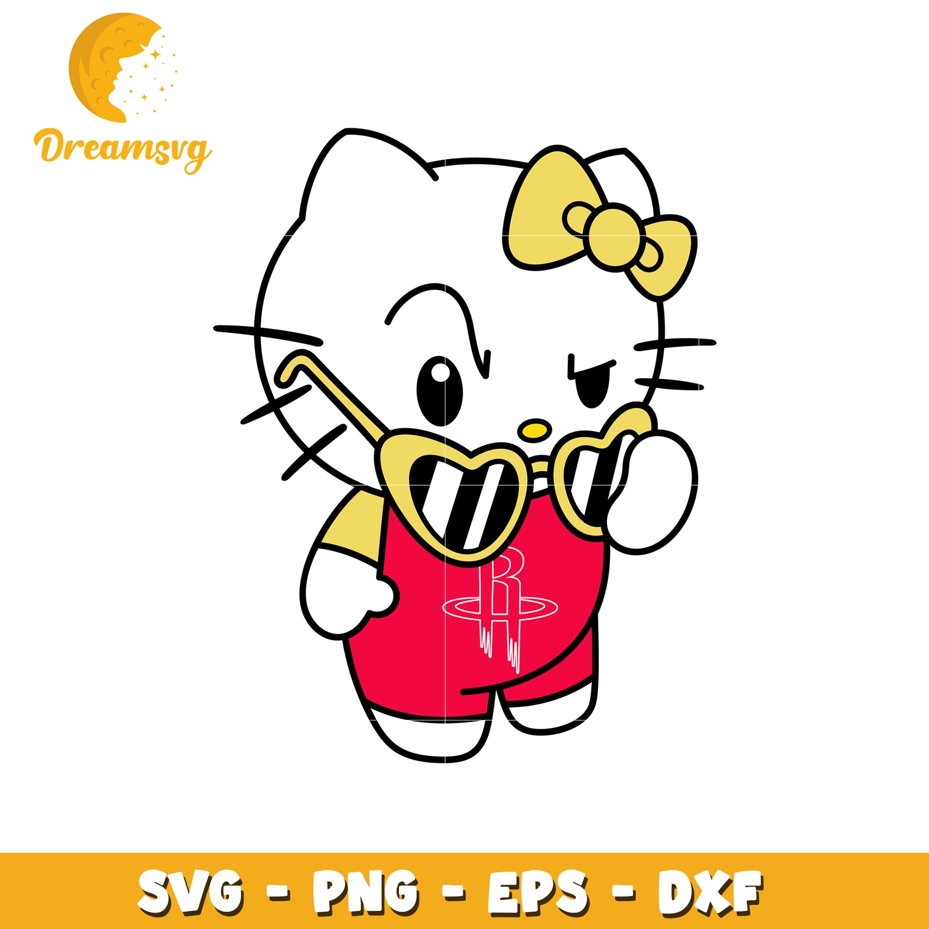 Hello Kitty SVG Design Cute Cartoon Character Art