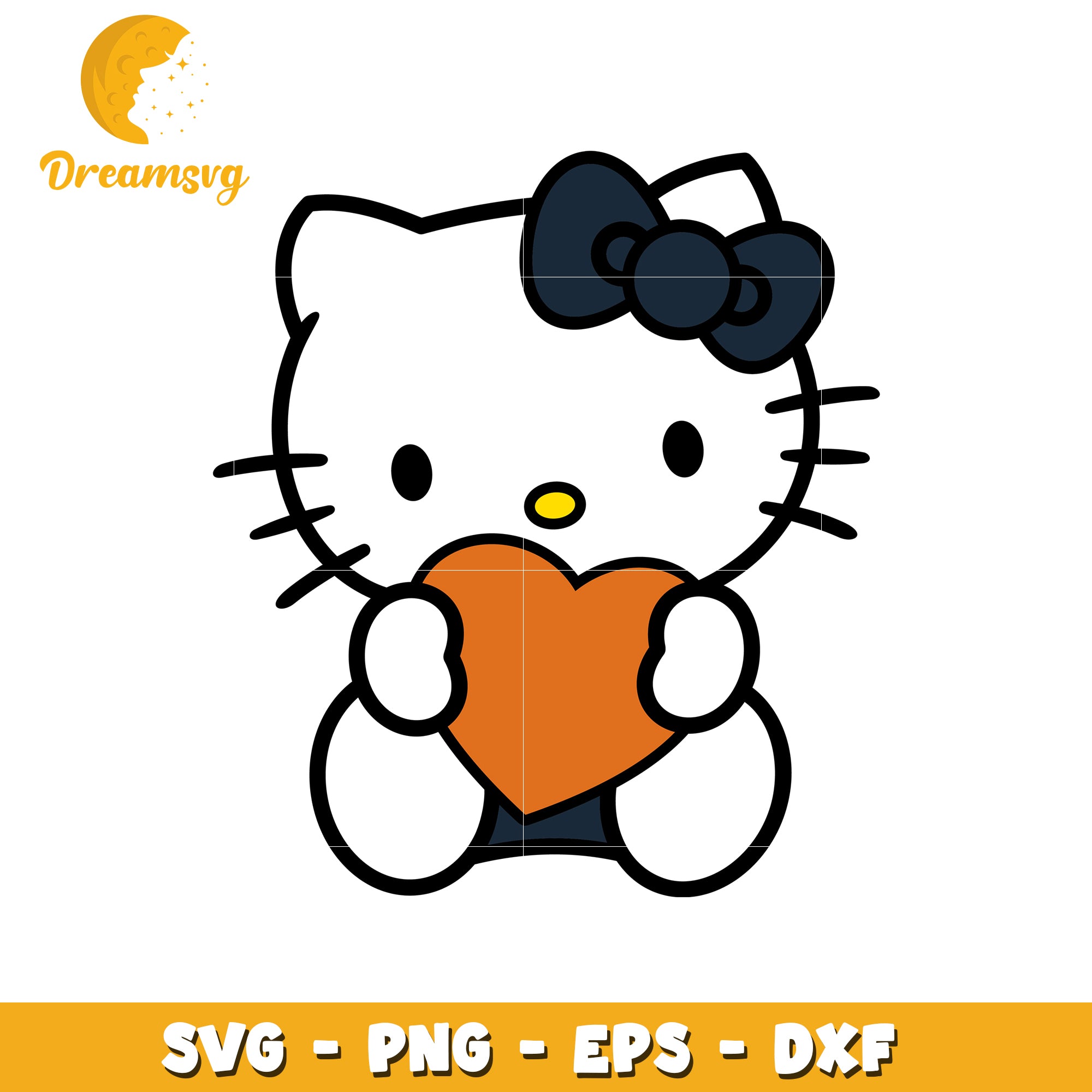 Hello Kitty SVG Design Heart Design