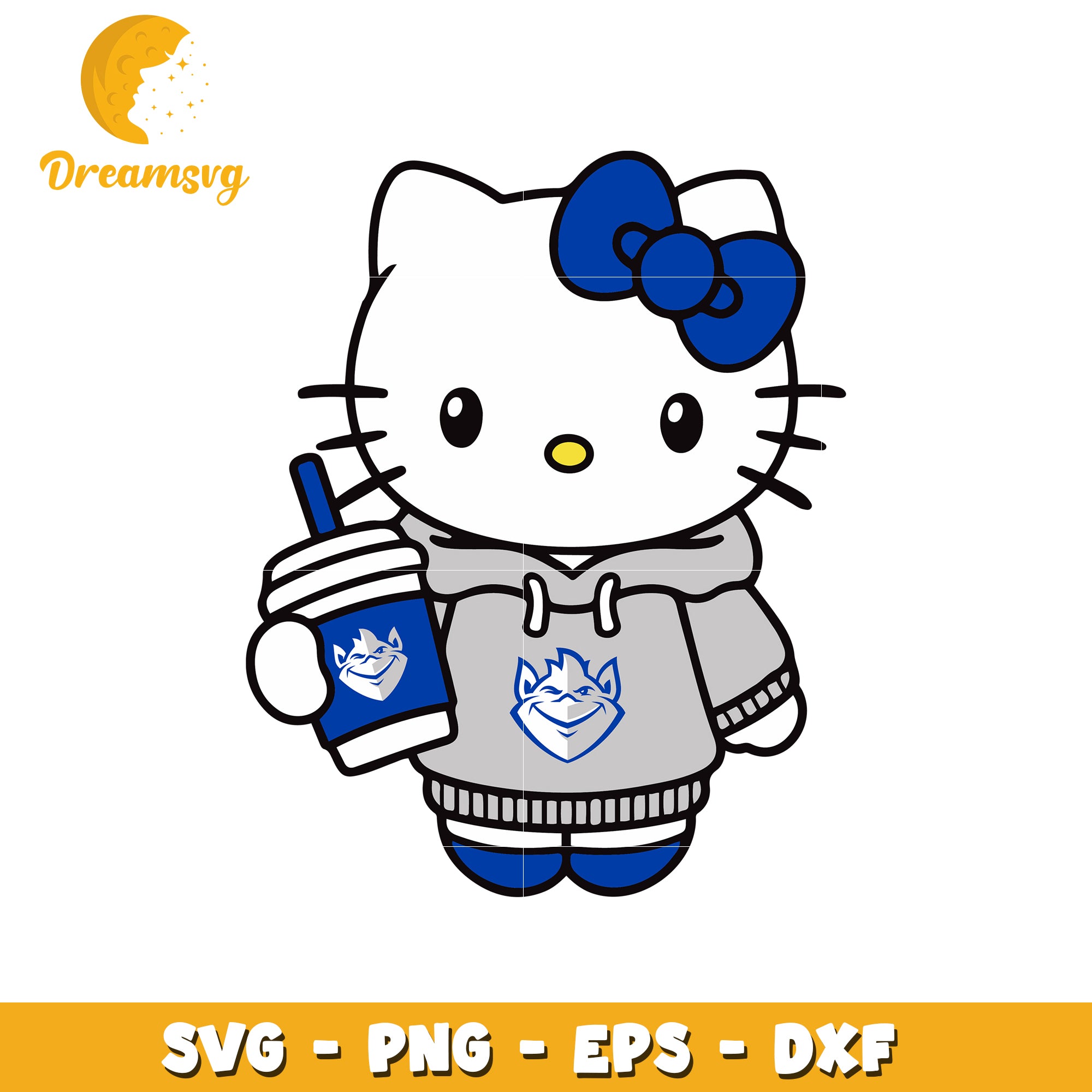 Hello Kitty SVG Design Hoodie & Drink