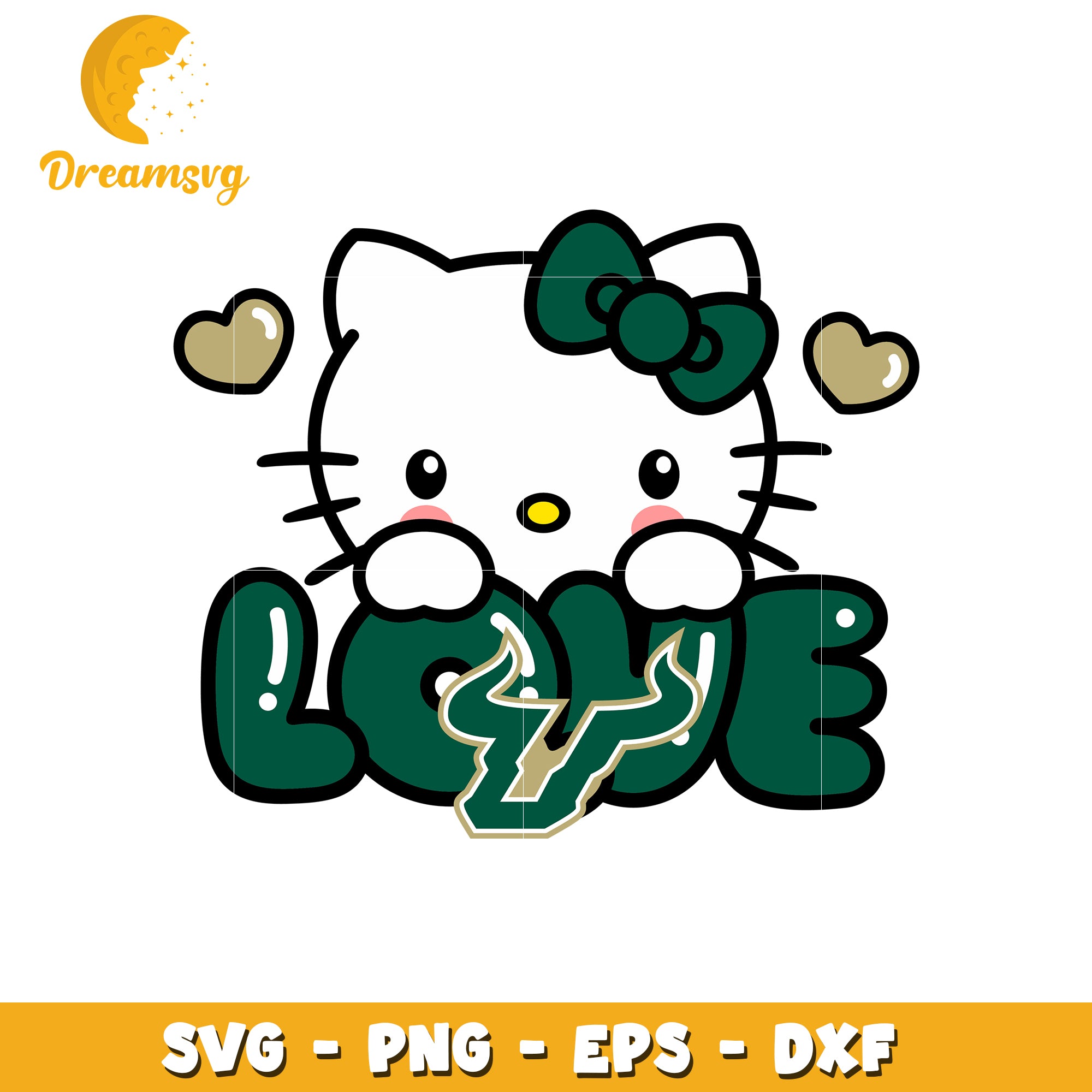 Hello Kitty SVG Design Love