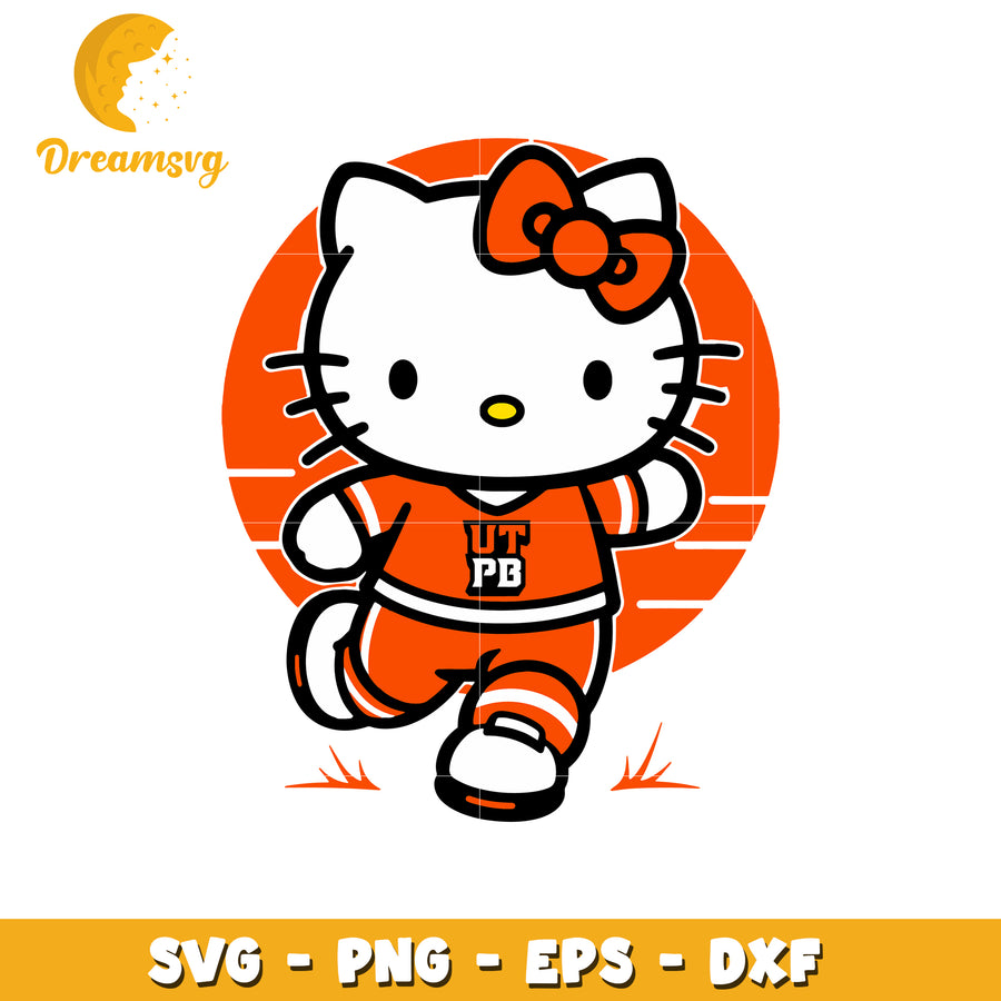 Hello Kitty SVG Design Orange Sports
