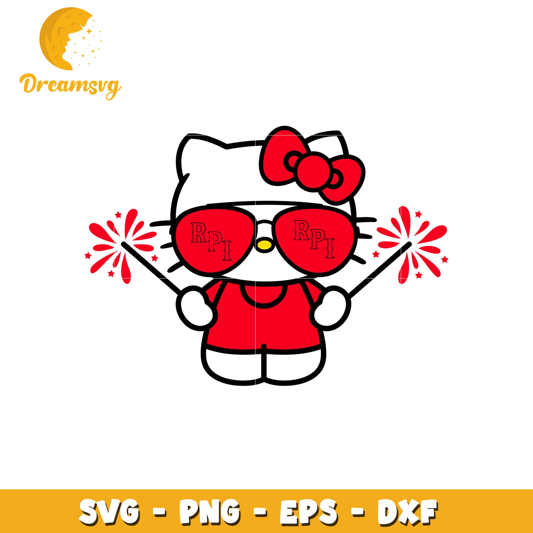Hello Kitty SVG Design Red RPI
