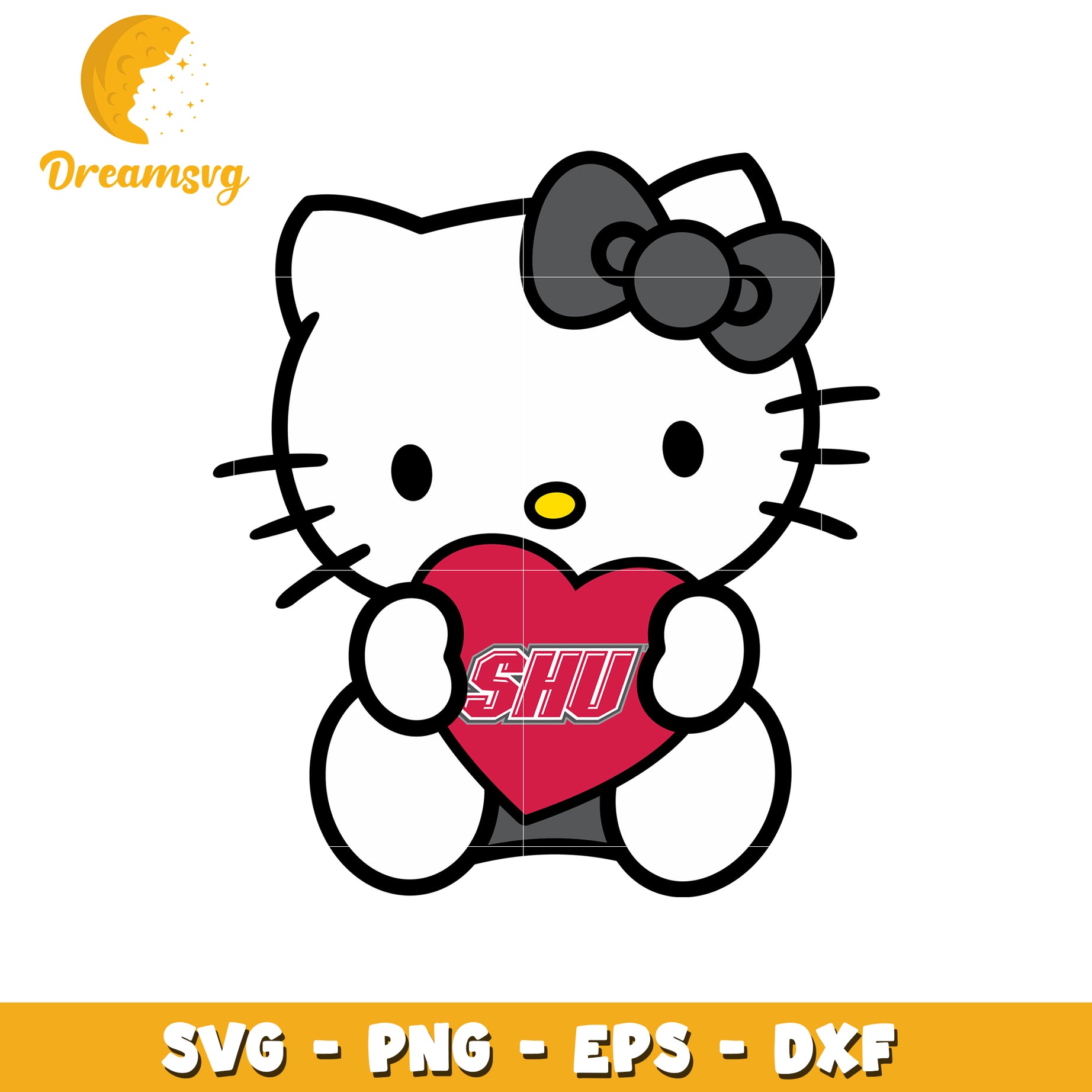 Hello Kitty SVG Design SHU Heart