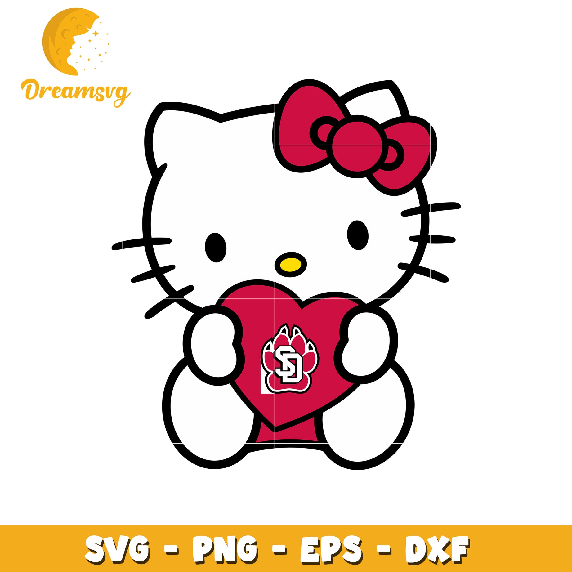 Hello Kitty SVG Design South Dakota State Logo
