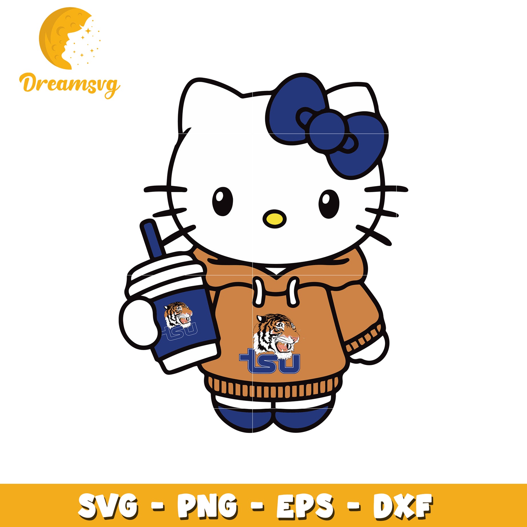 Hello Kitty SVG Design Tiger Hoodie