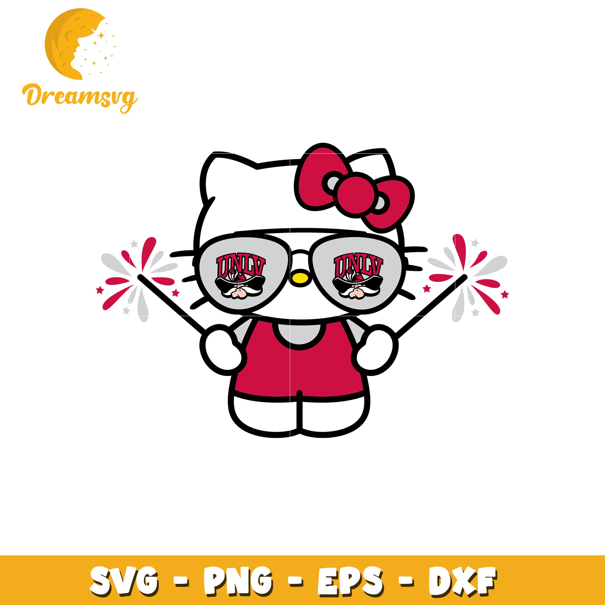 Hello Kitty SVG Design UNLV Fan Art Graphic