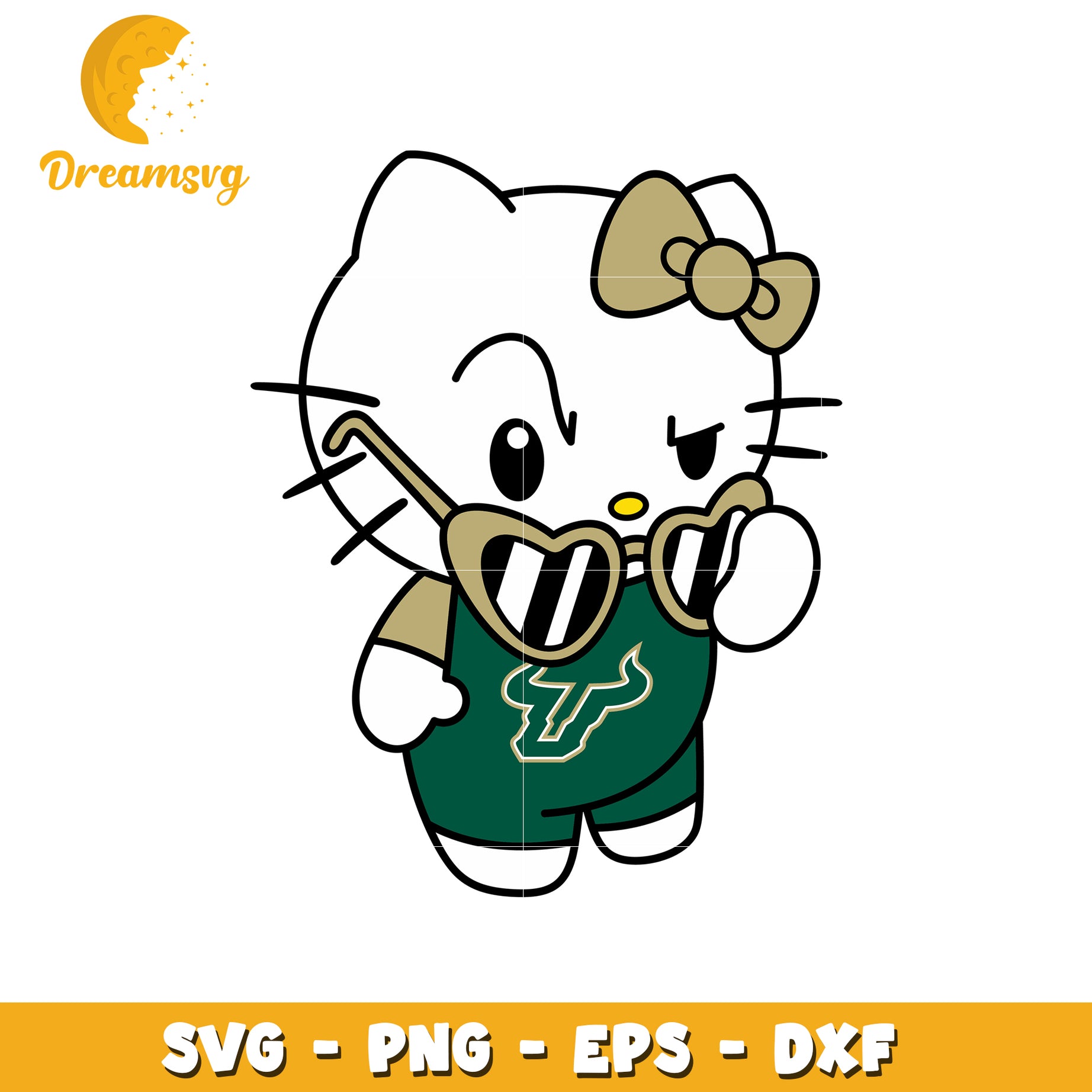 Hello Kitty SVG Design University of South Florida Bulls