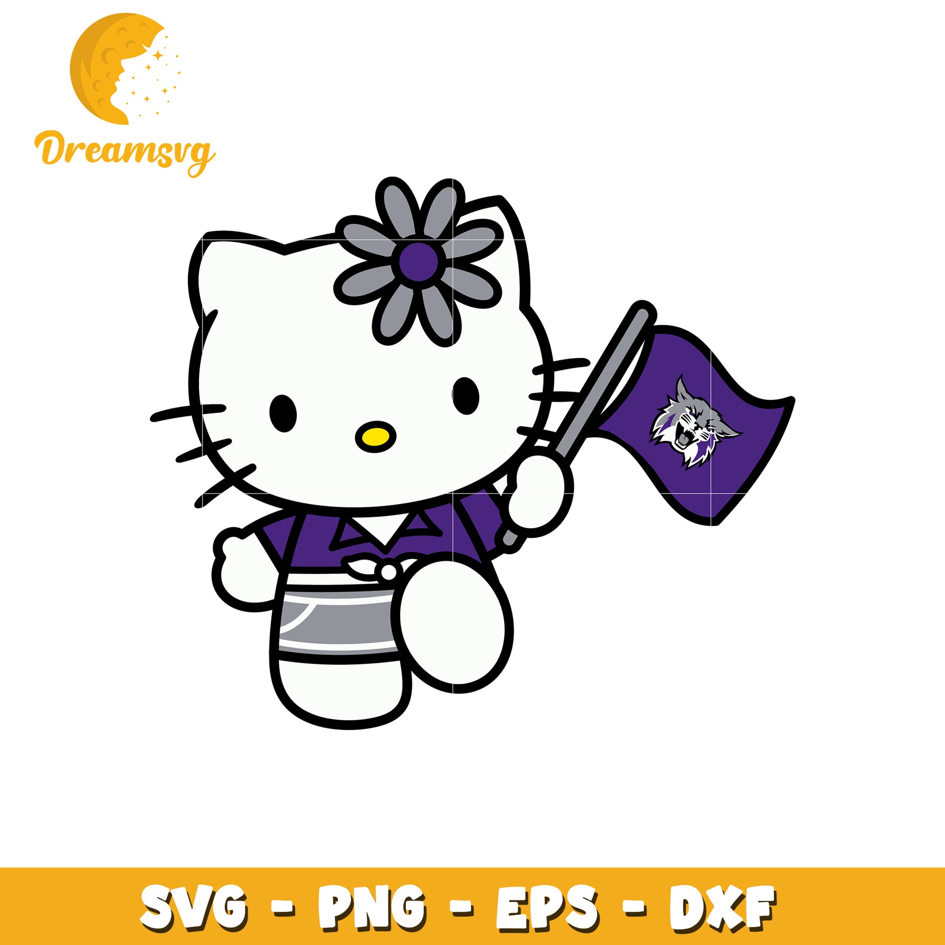 Hello Kitty SVG Design Wildcat Fan