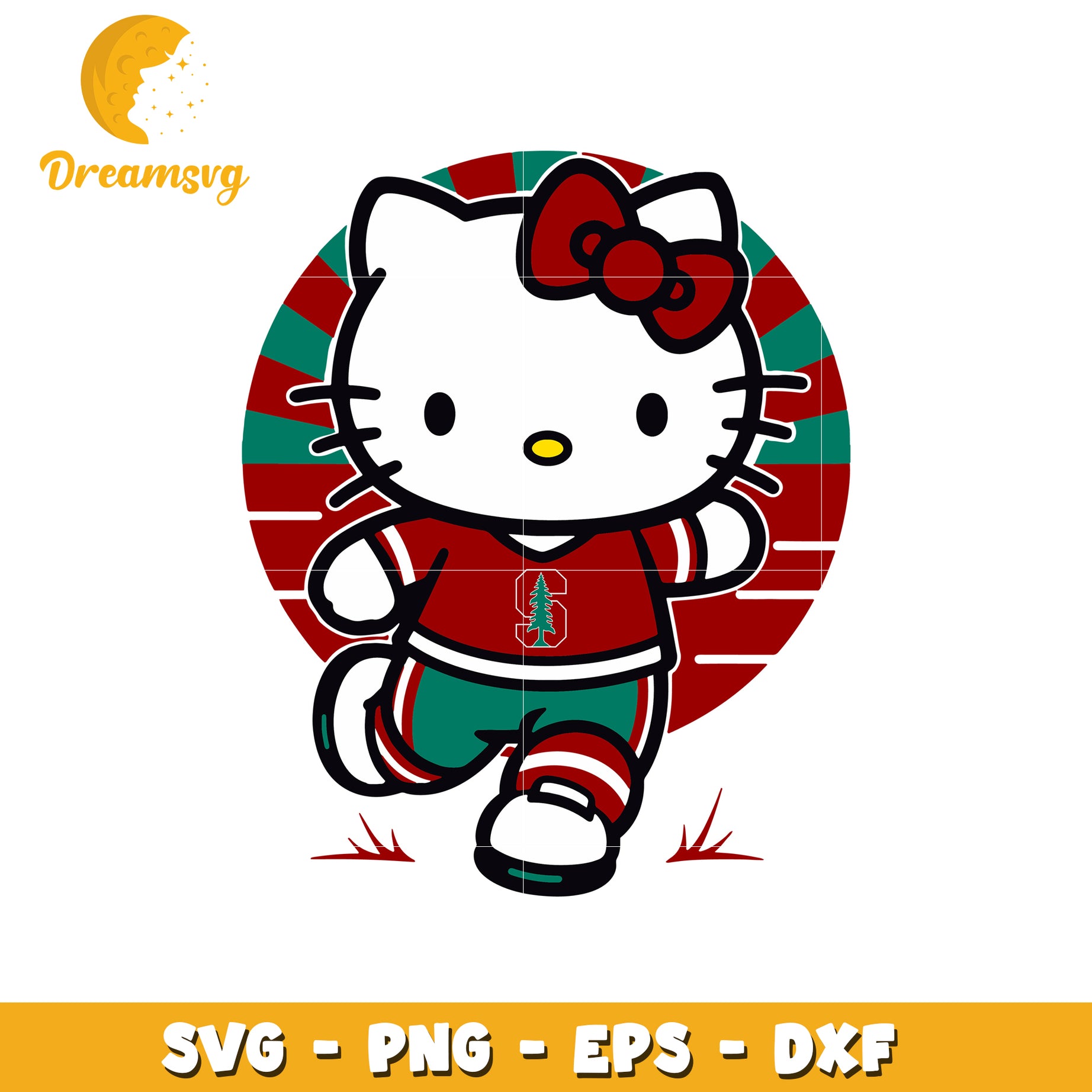 Hello Kitty SVG Design for Holiday Sports Theme